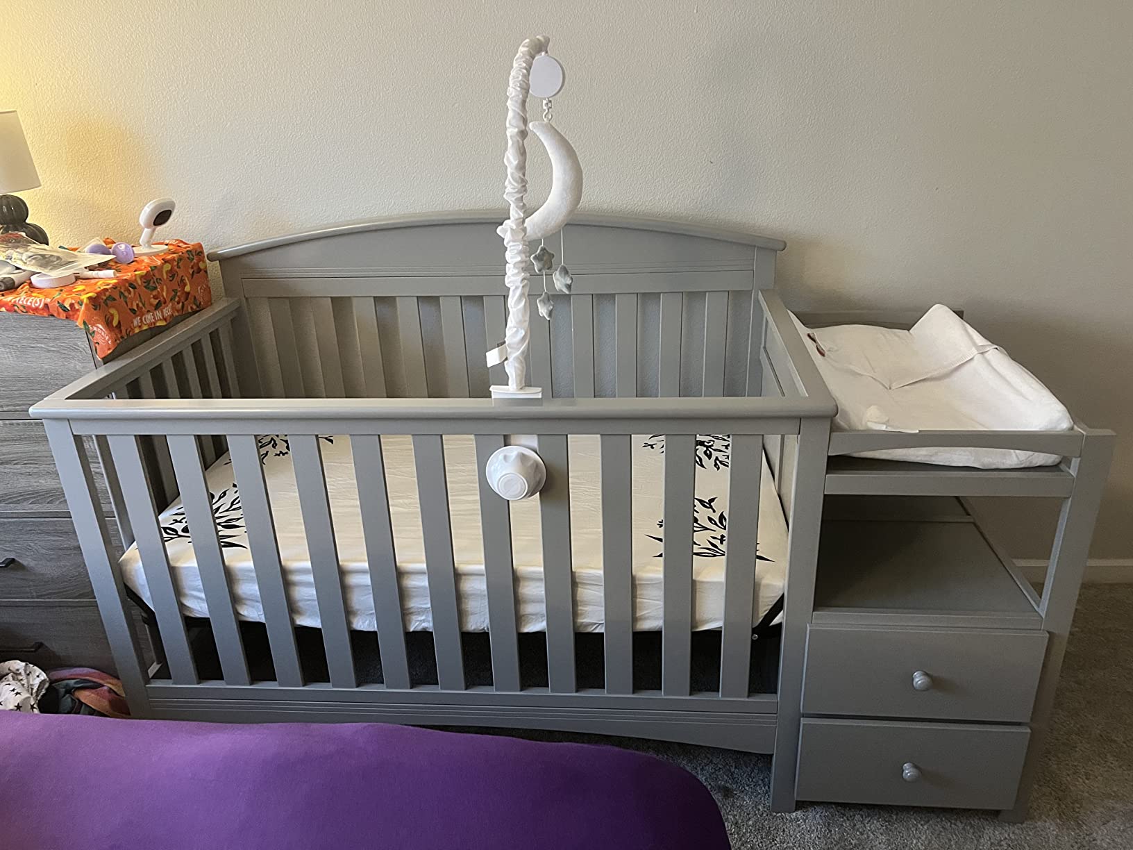 Delta Children Abby Convertible Crib and Changer, Bianca White customer photo 2