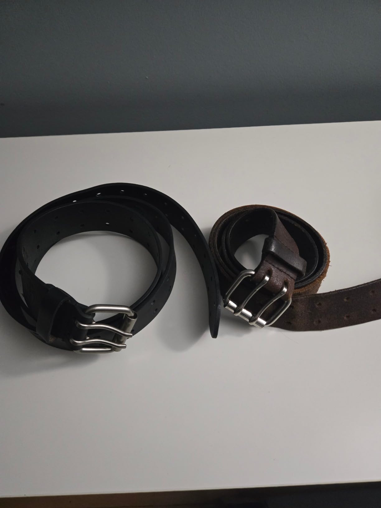 Dickies Men's Double Prong Leather Work Belt - Fully Adjustable, Regular & Big and Tall Sizes customer photo 2