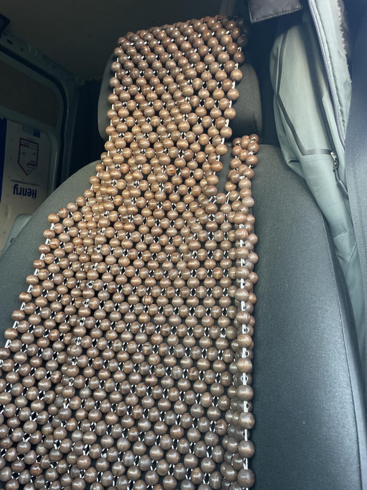 Natural Wood Beaded Seat Cover Massaging Cooling Cushion for Car Truck. Keeps The Back from Getting Sweaty While Driving. Makes Driving More Bearable and Less Painful On Long Trips customer photo 2