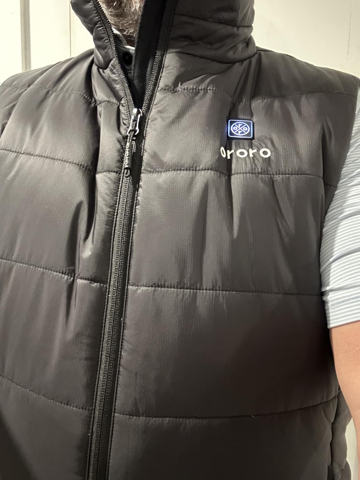 Men's Heated Vest Lightweight 4-Zone USB-C Battery Heated Puffer Vest customer photo 2