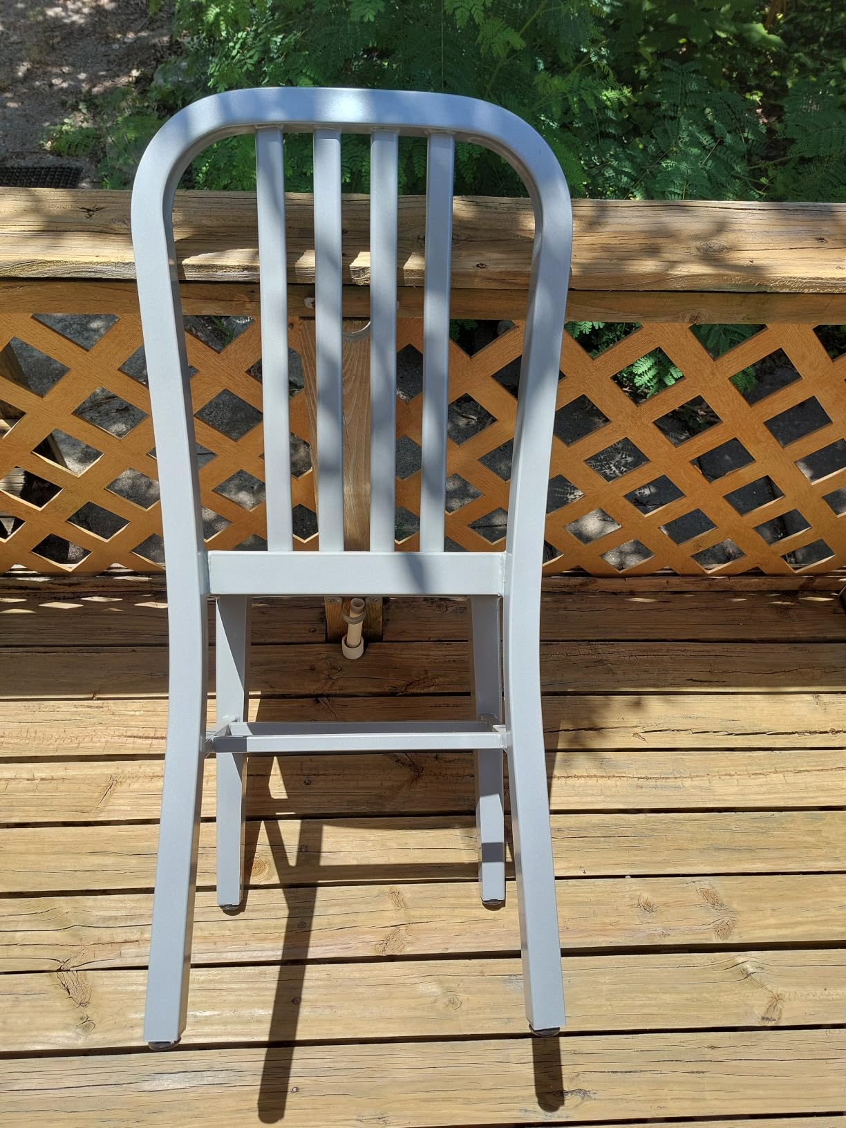 Flash Furniture Gael Indoor/Outdoor Modern Metal Dining Chairs, Commercial-Grade Galvanized Steel Restaurant Chairs, Set of 2, Silver customer photo 1