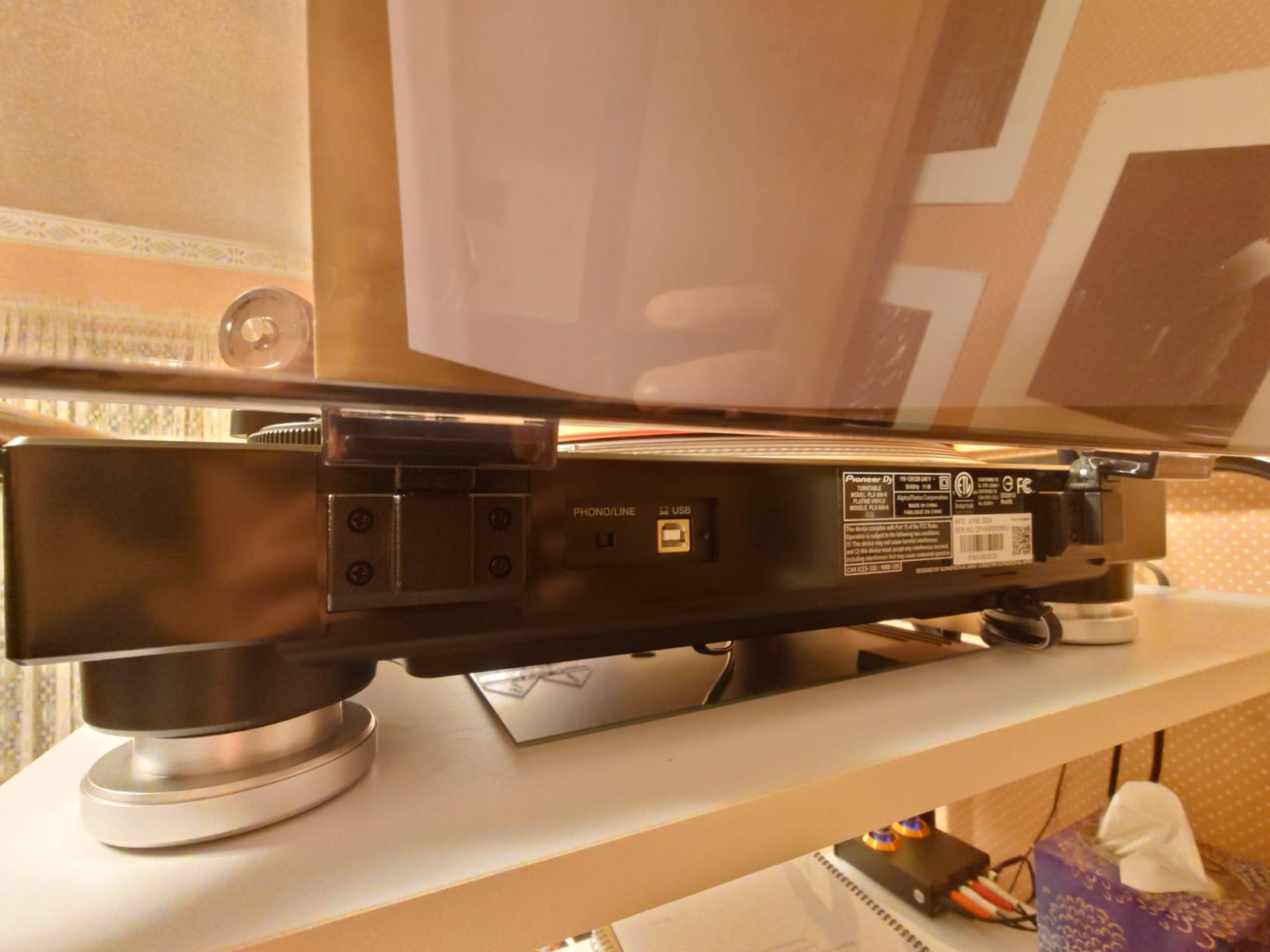 Pioneer DJ PLX-500 Direct Drive Turntable | Play and digitize vinyl, USB recording, DJ-style layout, phono/line output, dust-cover sleeve stand customer photo 1