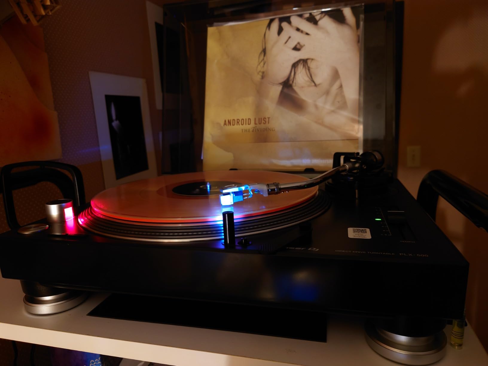 Pioneer DJ PLX-500 Direct Drive Turntable | Play and digitize vinyl, USB recording, DJ-style layout, phono/line output, dust-cover sleeve stand customer photo 2