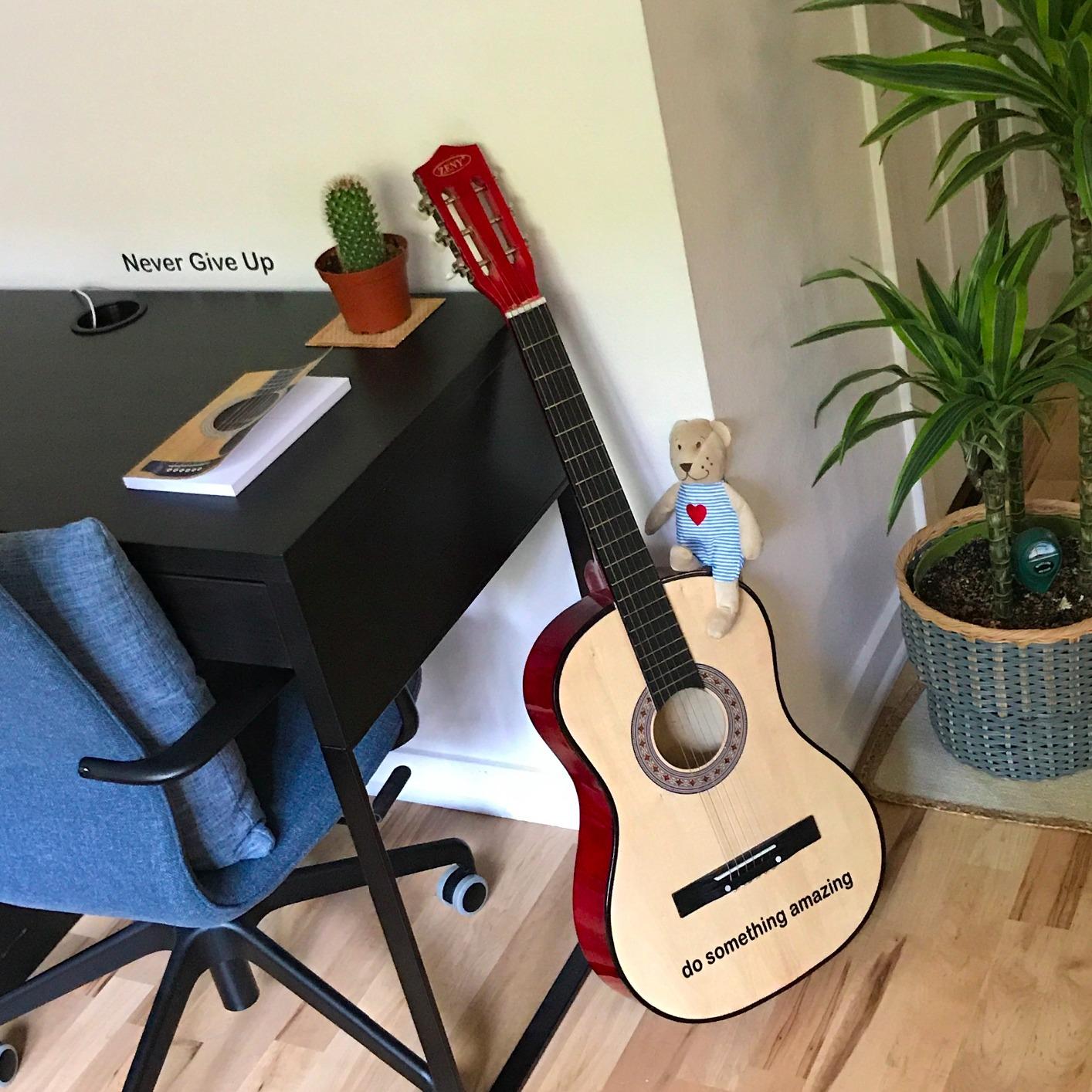 ZENY 38 inch Acoustic Guitar Full Size Beginners Package Kit for Right-handed Starters Kids Music Lovers w/Case, Strap, Pitch Pipe and Pick (Blue) customer photo 2