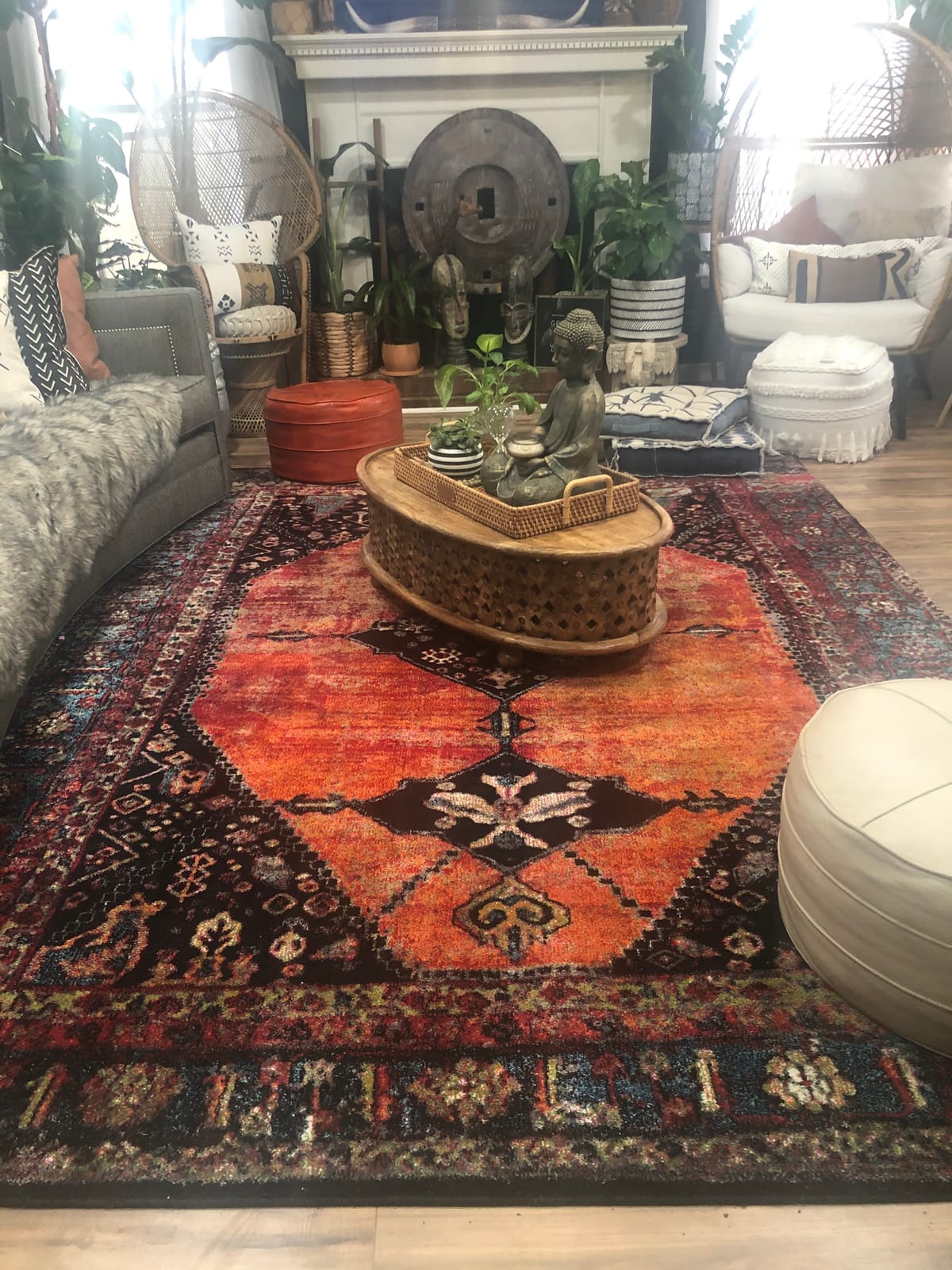 SAFAVIEH Vintage Hamadan Collection Area Rug - 8' x 10', Orange & Multi, Oriental Traditional Persian Design, Non-Shedding & Easy Care, Ideal for High Traffic Areas in Living Room, Bedroom (VTH217B) customer photo 1