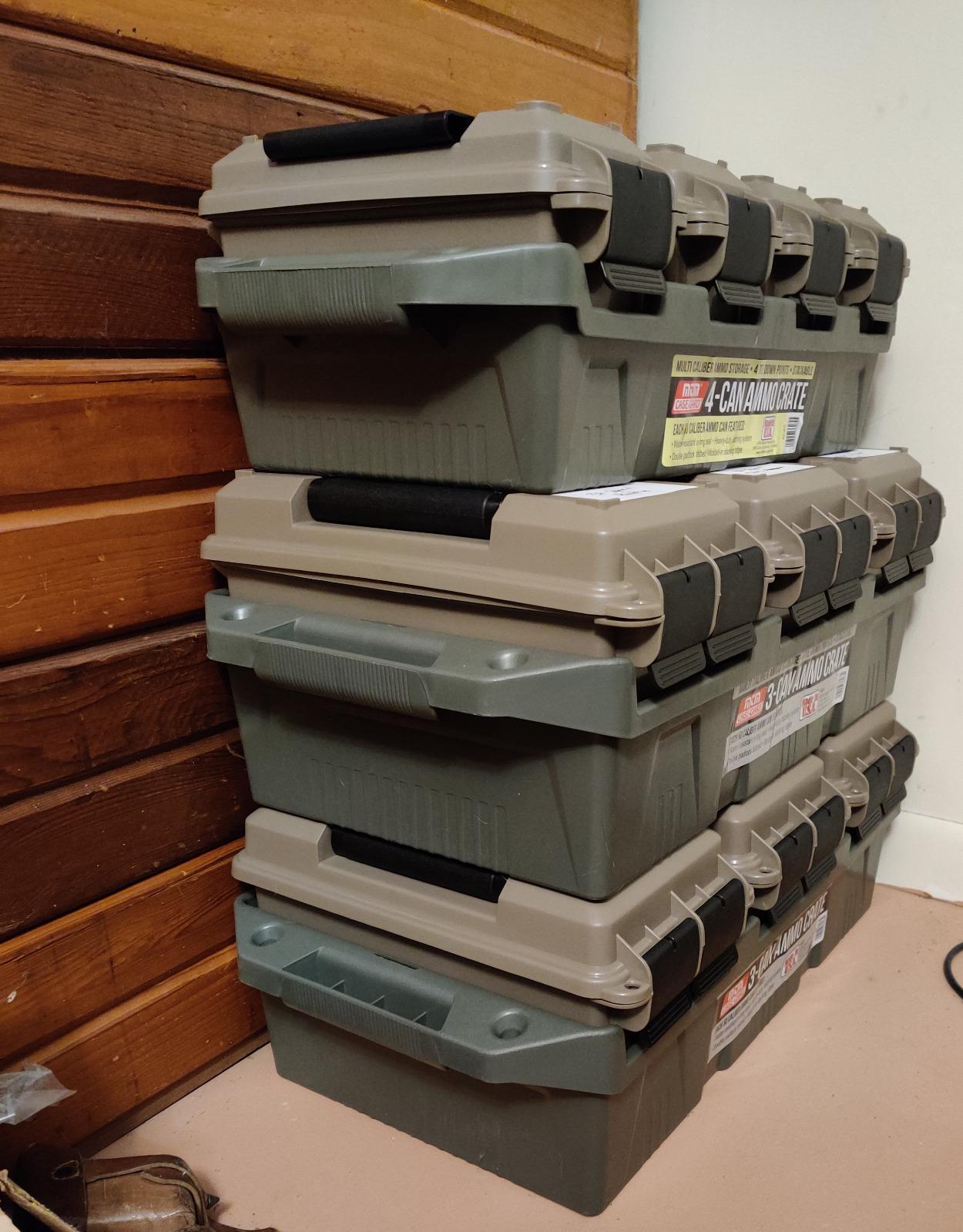 MTM AC4C 4-Can Ammo Crate, 30 Caliber, Convenient size, Stackable, Easy Carry and Transport of 30 Caliber Ammo, Rugged Tactical Carrying Crate, USA Made, Dark Earth/Army Green customer photo 1