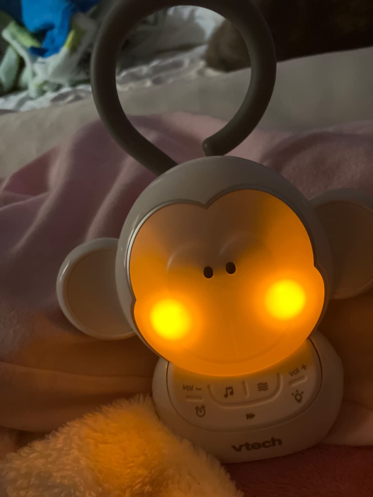 VTech Communications BC8211 Myla The Monkey Baby Sleep Soother with a White Noise Sound Machine Featuring 5 Soft Ambient Sounds, 5 Calming Melodies & Soft-Glow Night Light, 1 Count (Pack of 1) customer photo 2
