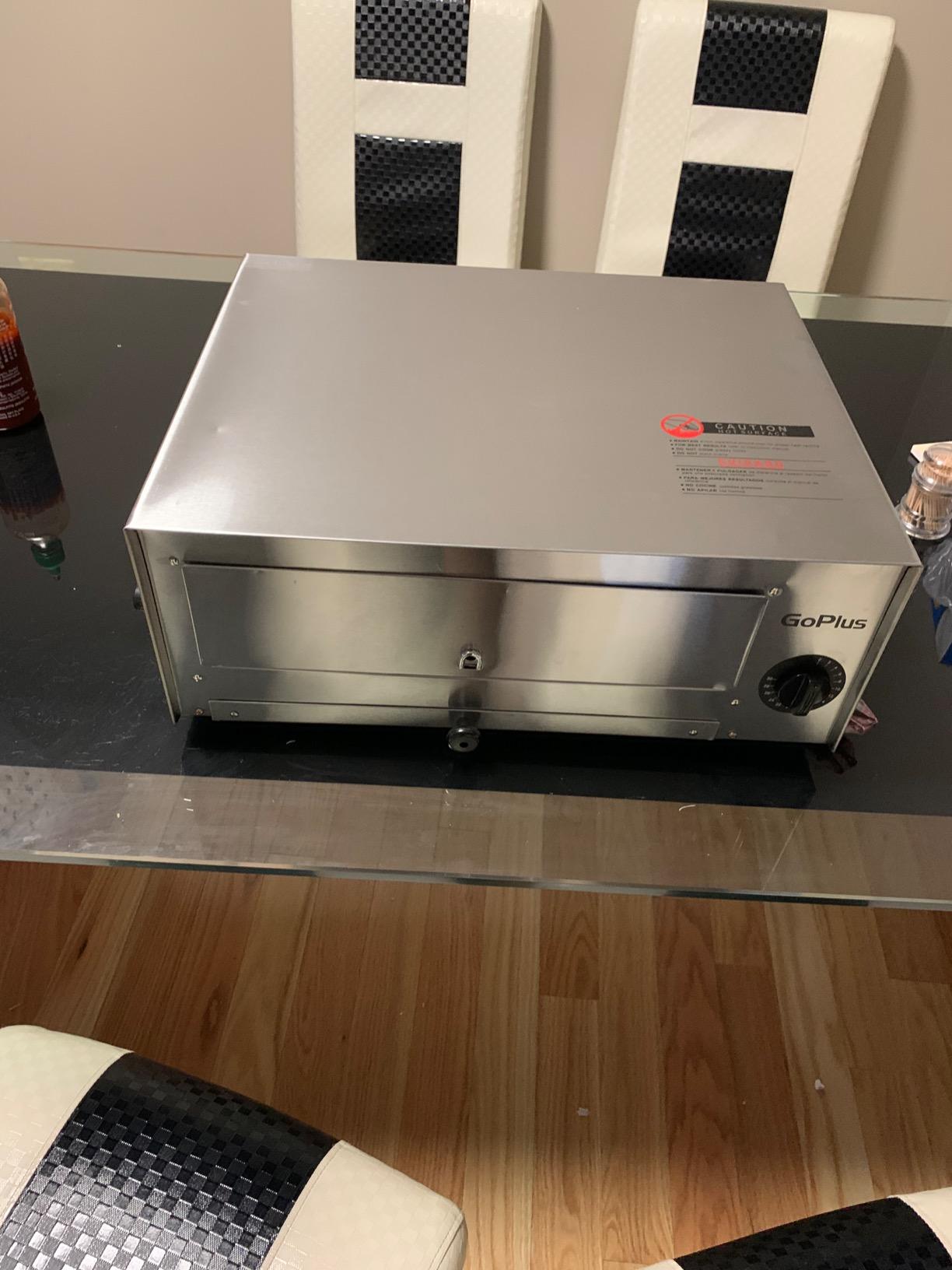 Goplus Electric Pizza Oven Stainless Steel Pizza Baker for Kitchen Commercial Use, Snack Oven customer photo 2