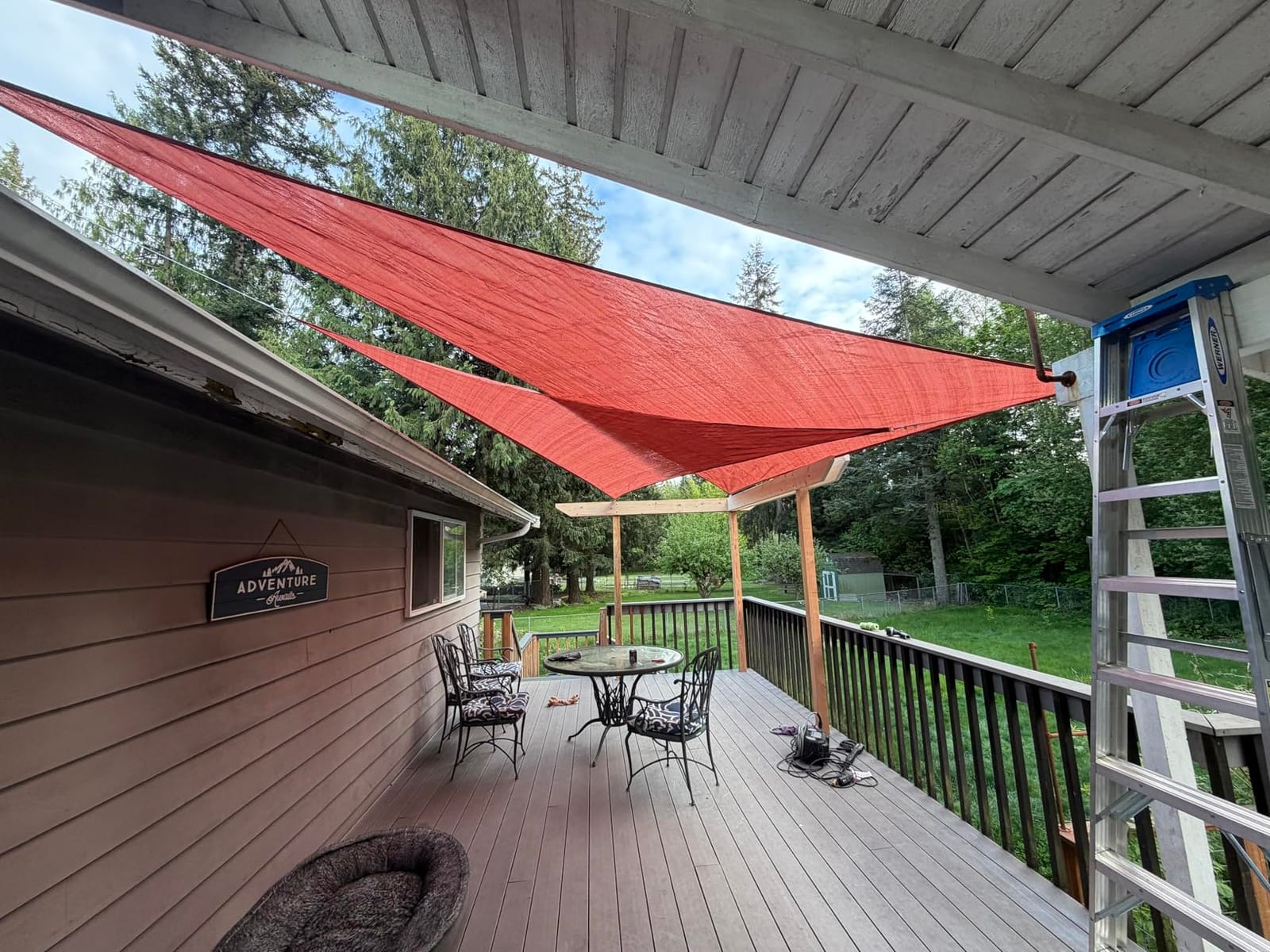 LOVE STORY 12' x 12' x 12' Triangle Sun Shade Sail for Outdoor Patio, Sand | HDPE Fabric, 95% UV Block, Breathable Sunshade, Canopy for Garden Backyard Deck, NOT Waterproof, Custom Size Available customer photo 2