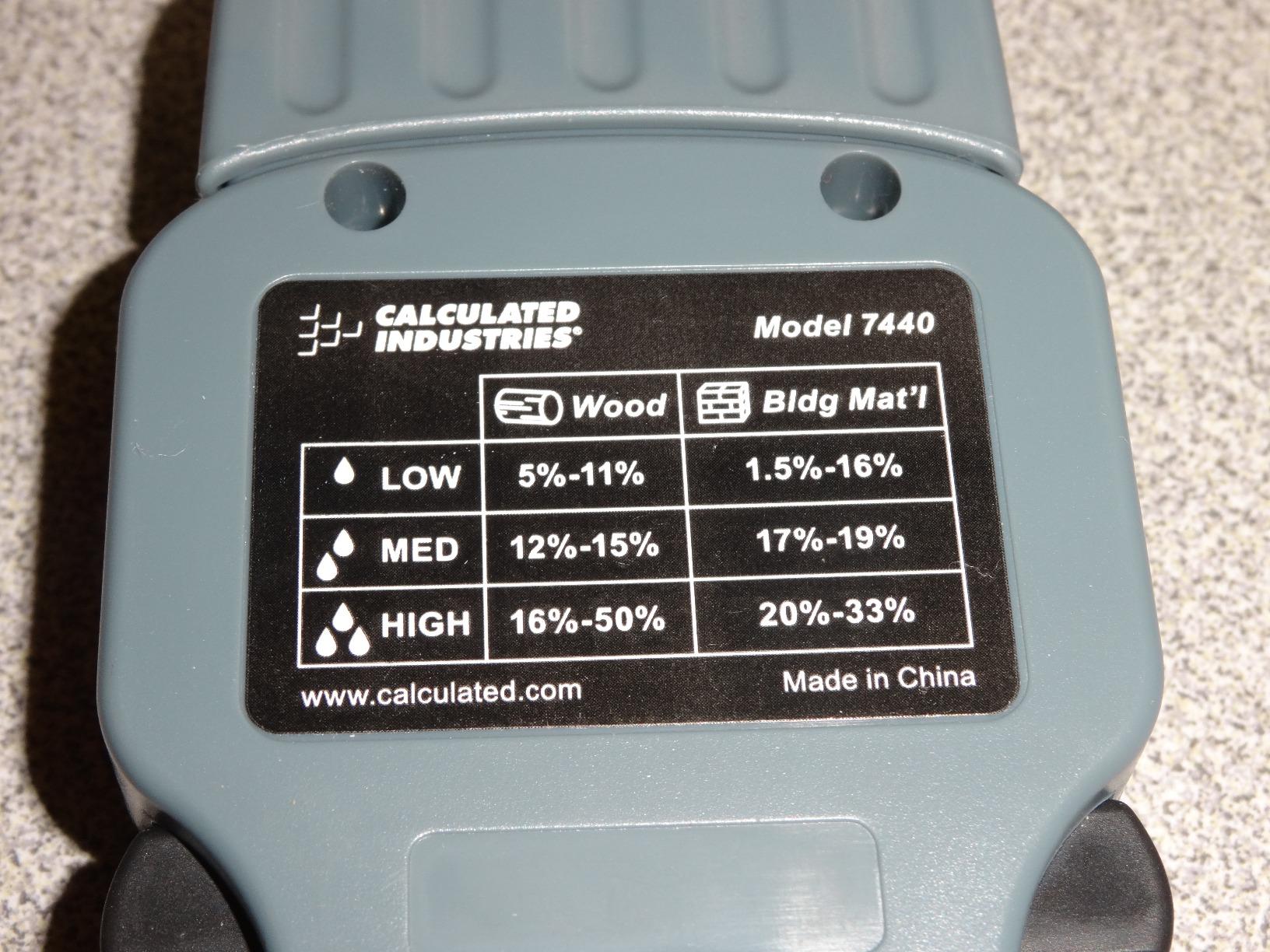 Calculated Industries 7440 AccuMASTER XT Digital Moisture Meter | Handheld |Pin Type | Backlit LCD Display | Detects Leaks, Damp and Moisture in Wood, Walls, Ceilings, Carpet and Firewood customer photo 1