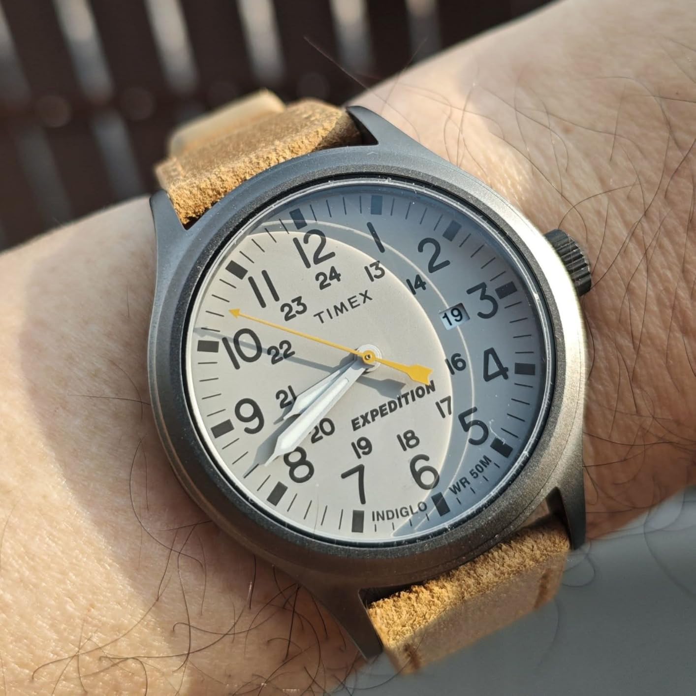 Timex Expedition Scout 40mm Men's Analog Watch | Luminous Hands | Durable Comfortable Adjustable Strap | 24 Hour Time | Rugged Outdoor Watch | 50M Water Resistance customer photo 2