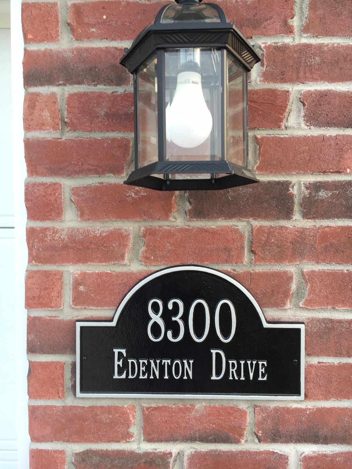 Whitehall Personalized Cast Metal Address Plaque with Arch Top. Made in the USA. Display Your Address and Street Name. Custom House Number Sign. Wall Mounted Sign. customer photo 1