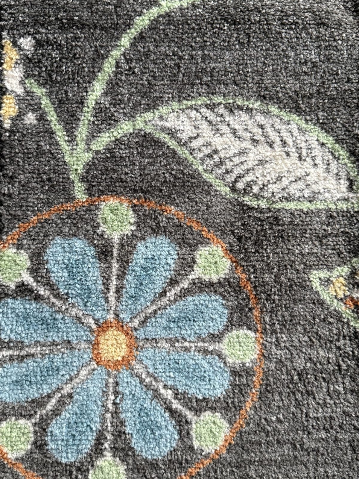 Maples Rugs Reggie Floral Kitchen Rug - Made in USA - Washable, Non Slip Indoor Carpet for Entryway, Foyer, Kitchen, and Bathroom, 2'6 x 3'10, Dark Grey customer photo 2