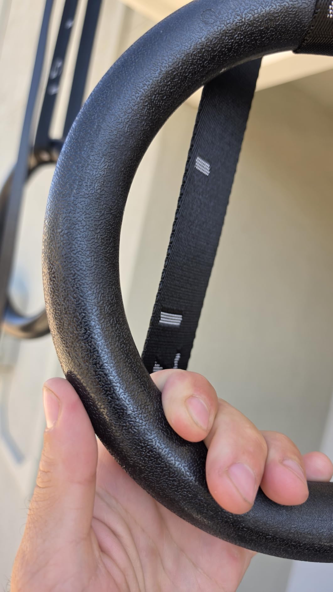 Gymnastic Rings 1100lbs Capacity with 14.76ft Adjustable Buckle Straps Pull Up Exercise Rings Non-Slip Rings for Home Gym Full Body Workout customer photo 2