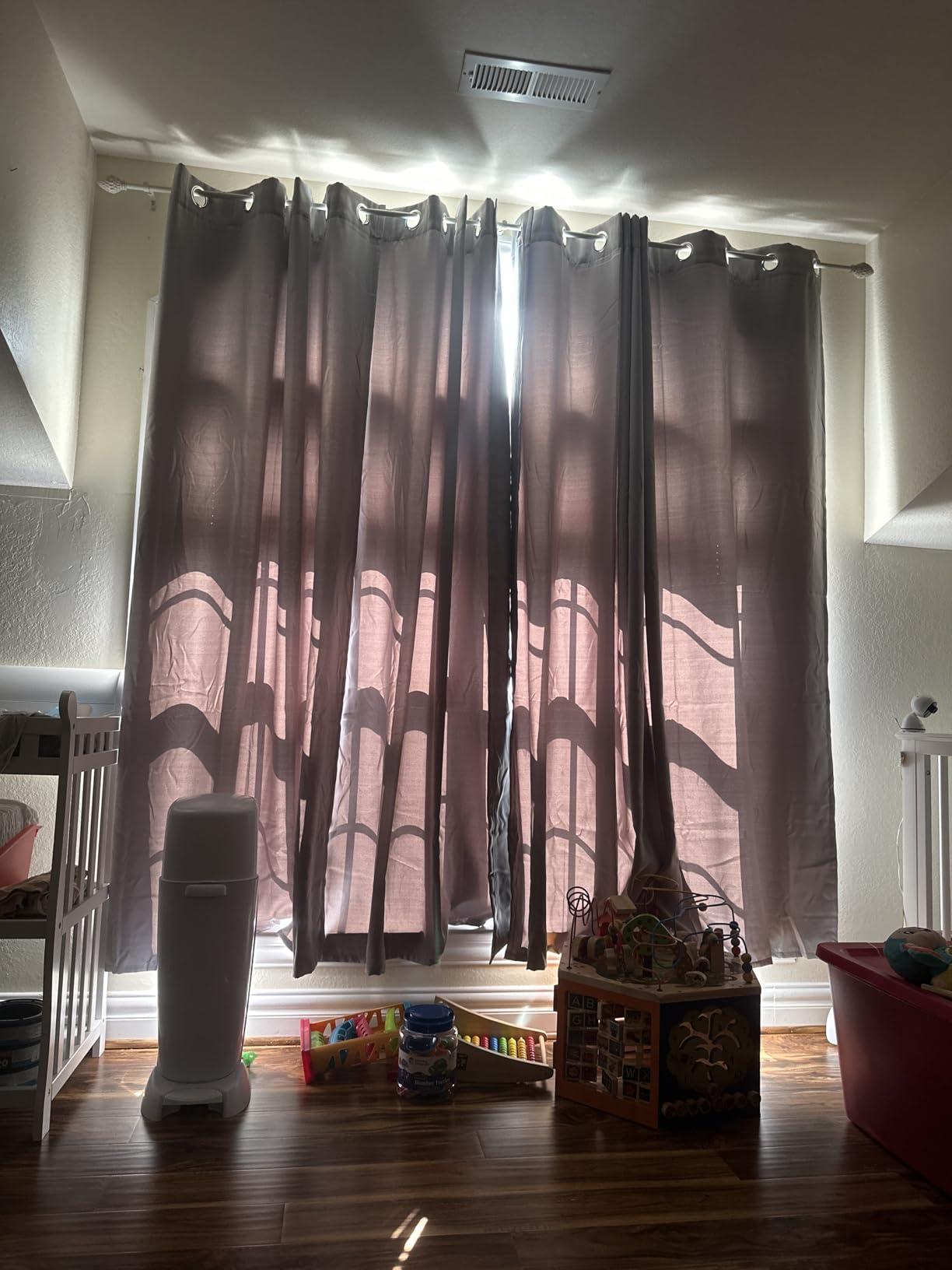 Yakamok Grey Room Darkening Curtains 52x84 inch Gray Grommet-Living Room | 2 panels, blackout window treatment, thermal insulated, light blocking drapes, privacy protection, bedroom study dining room customer photo 1