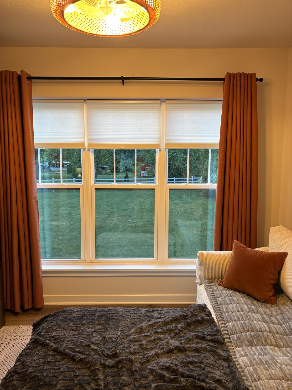 Yakamok Grey Room Darkening Curtains 52x84 inch Gray Grommet-Living Room | 2 panels, blackout window treatment, thermal insulated, light blocking drapes, privacy protection, bedroom study dining room customer photo 2
