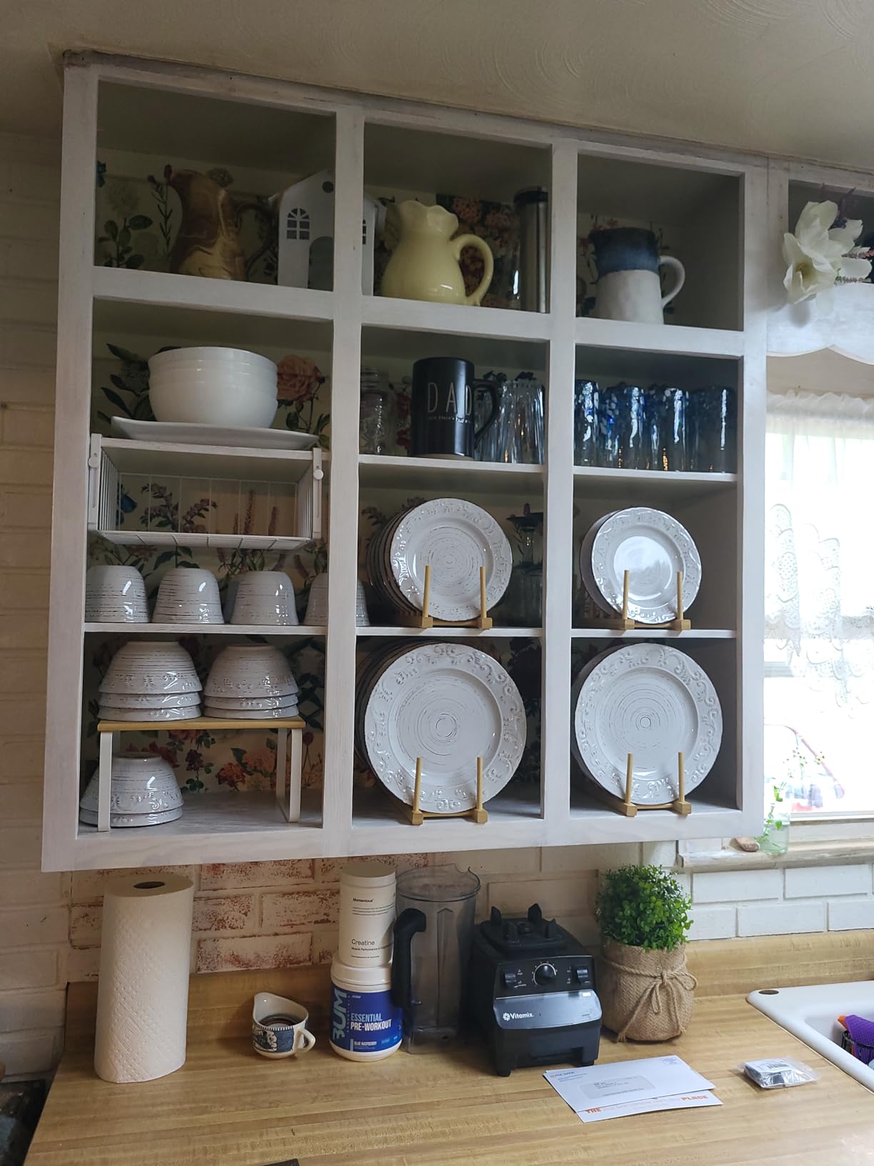 Pfaltzgraff Trellis White 16-Piece Stoneware Dinnerware Set, Service for 4, Distressed White Finish, Microwave & Dishwasher Safe Plates and Bowls customer photo 1
