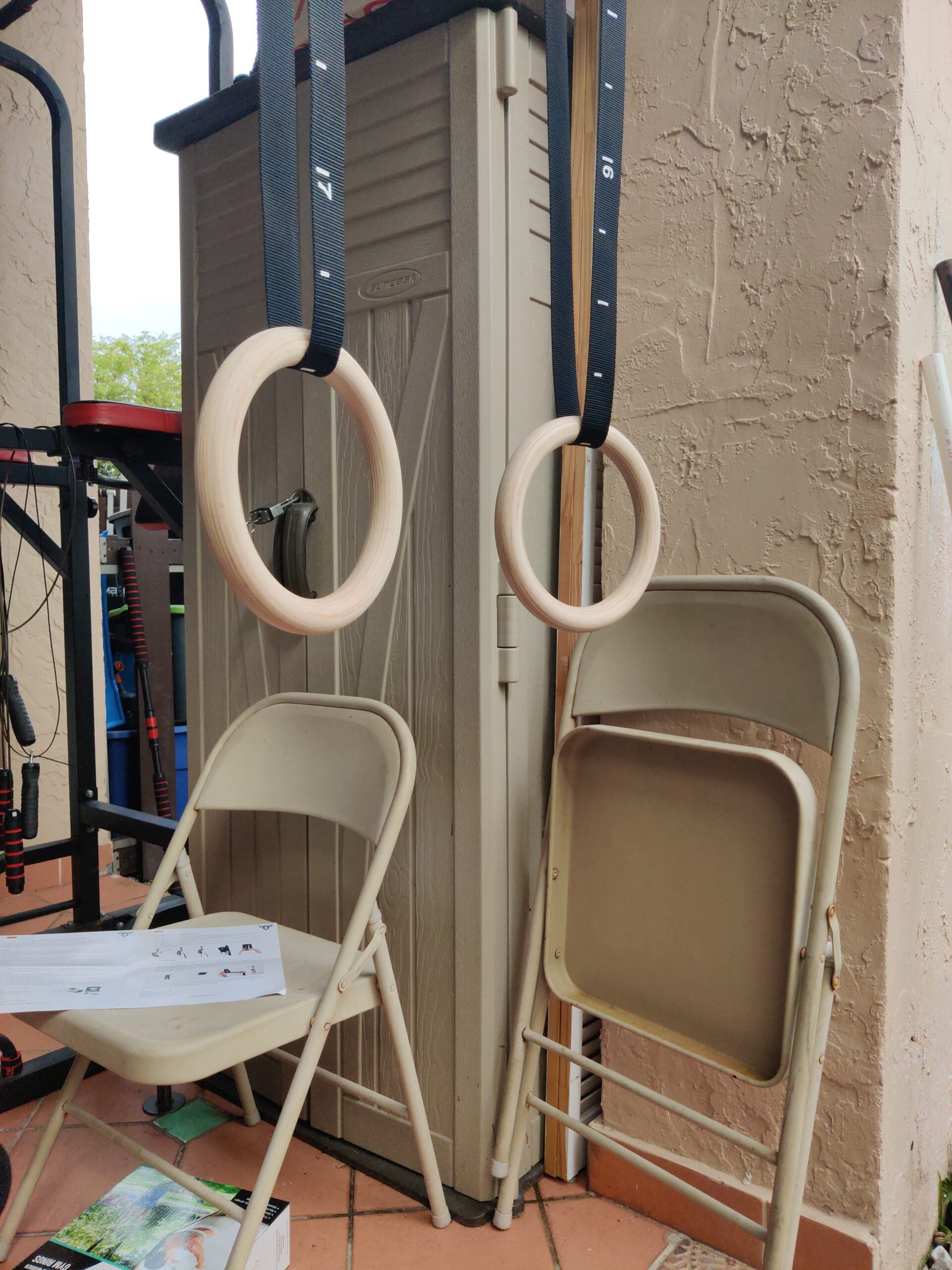 PULLUP & DIP Premium Gymnastic Rings, Wooden Gym Rings for Calisthenics - Wide Straps with Length Markings + Door Anchor + Carry Bag + Exercise Guide, Calisthenics Rings customer photo 1