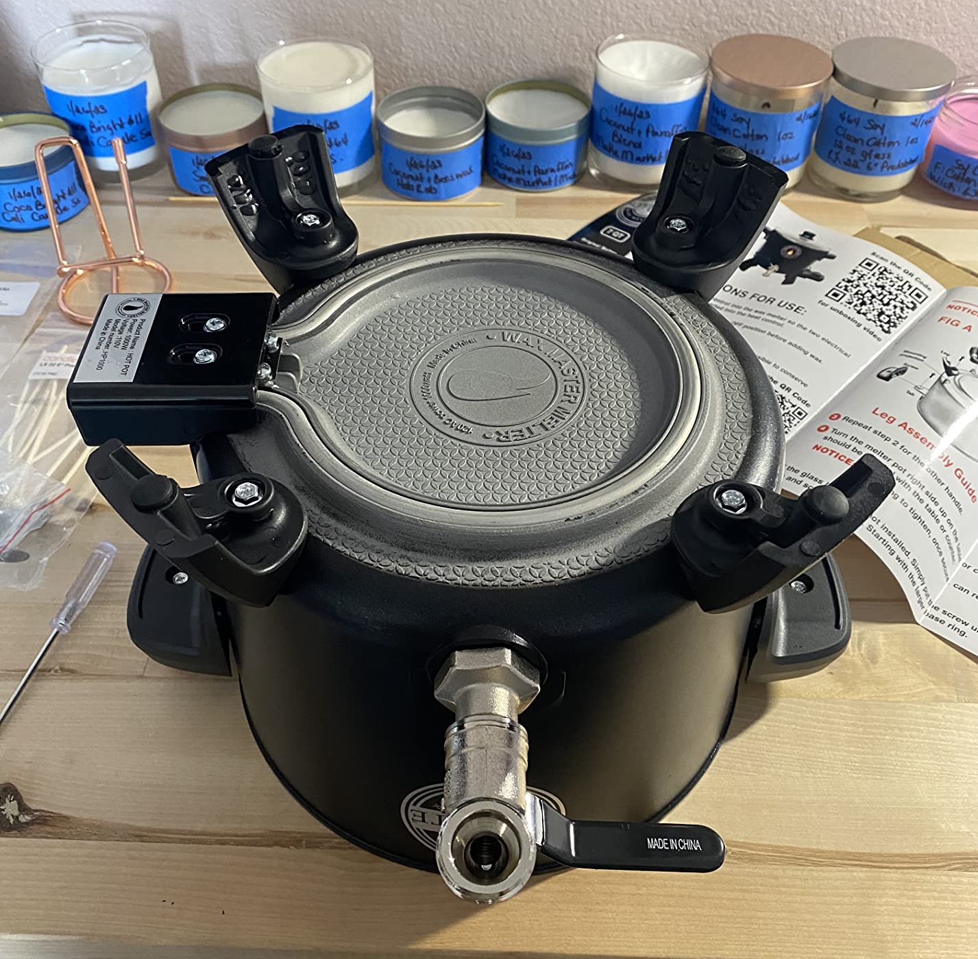 Wax Melter for Candle Making, Holds Approximately 7 Qts Or 14 Lbs of Melted Wax, Wax Melter Has Easy Pour Valve, by Soylite Candles customer photo 2