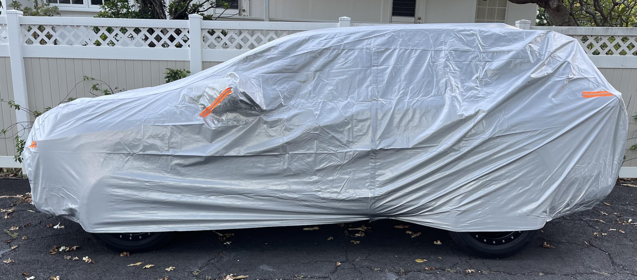 Kayme SUV Car Cover See Vehicle Size Chart for Accurate Fit, Size S4 | Waterproof All Weather Heavy Duty. MDX ZDX, X5 X6, Explorer, Pilot etc. Protects Against Sun, Rain, Snow, Dust. Soft Cotton customer photo 2