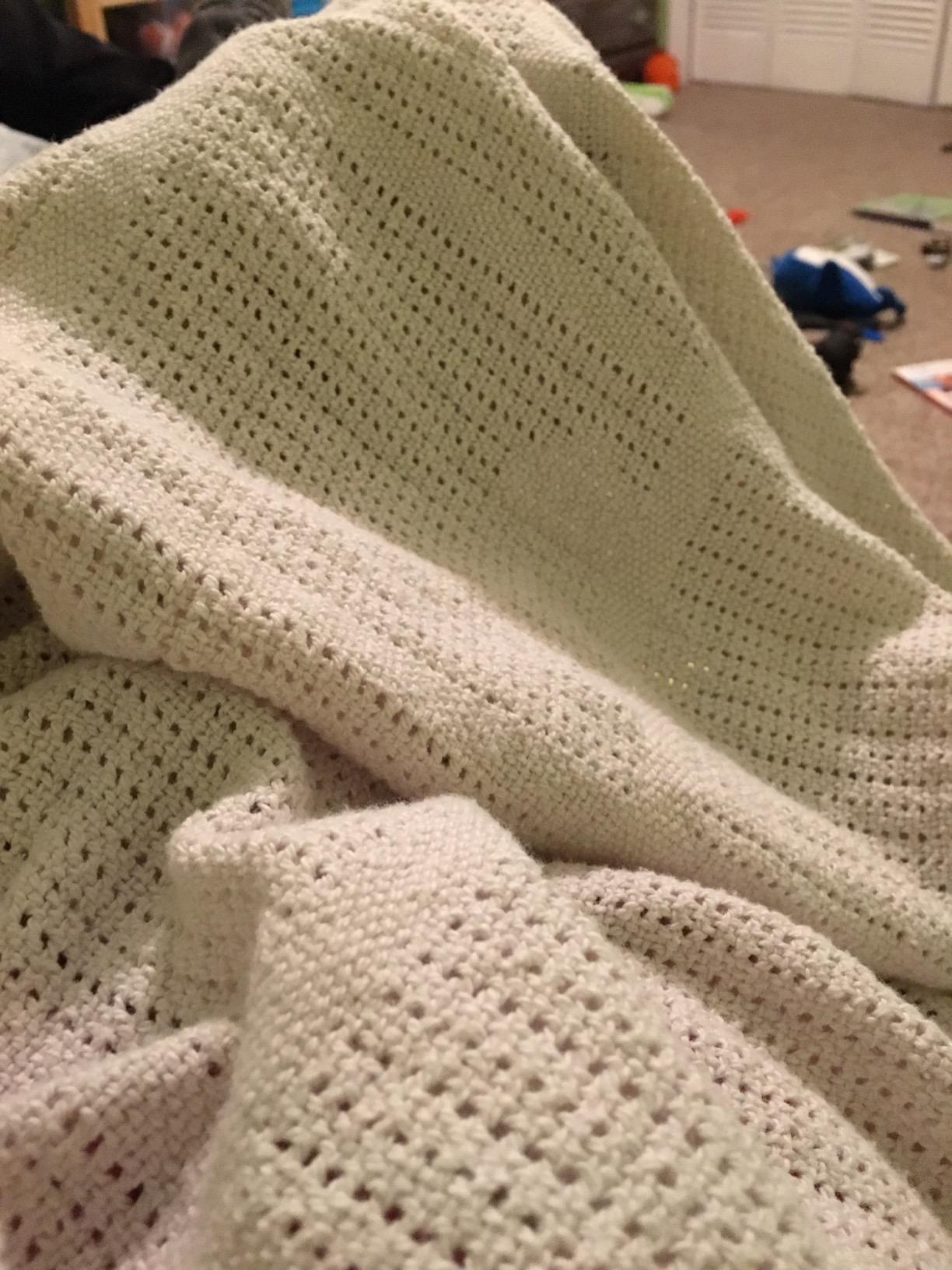 Amazing Baby Cellular Blanket, Premium Cotton Knit, Ultra Soft, Breathable, Cozy Gift for Baby Boys and Girls, Favorite Toddler Blanket, 44 x 44 inches (112 x 112 cm), Soft Sterling customer photo 2