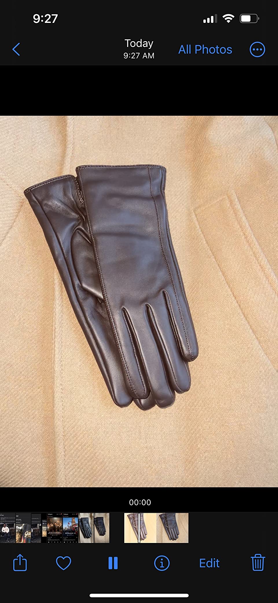Downholme Classic Leather Cashmere Lined Gloves for Women customer photo 2