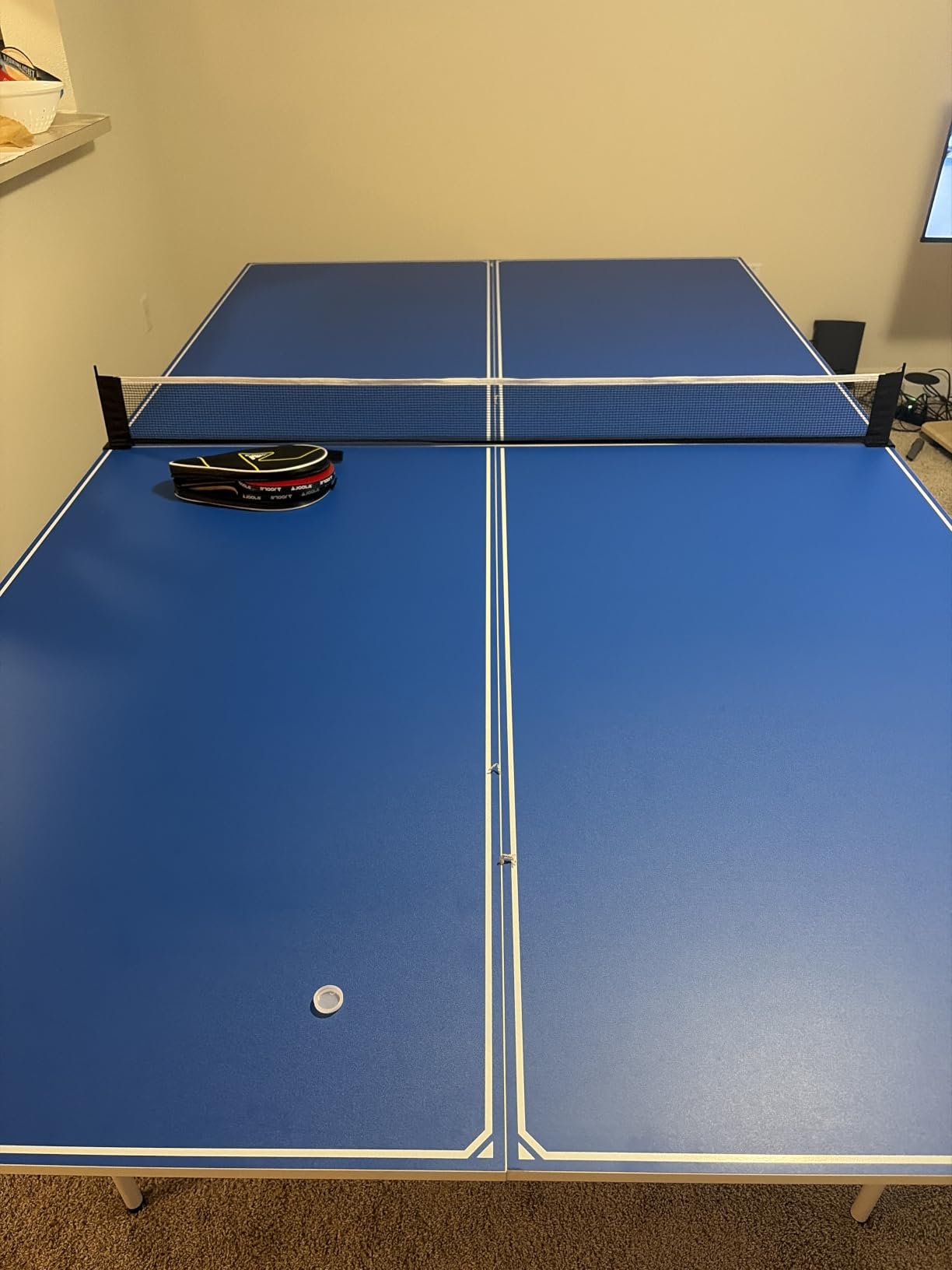 JOOLA Indoor 15mm Ping Pong Table with Quick Clamp Ping Pong Net Set - Single Player Playback Mode - Regulation Size Table Tennis Table - Compact Storage Ping Pong Table customer photo 2