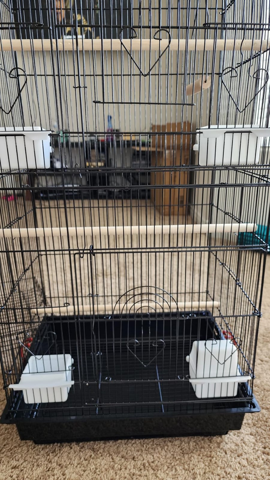 Yaheetech 64'' Open Top Bird Cage for Parakeets & Cockatiels, Black customer photo 1