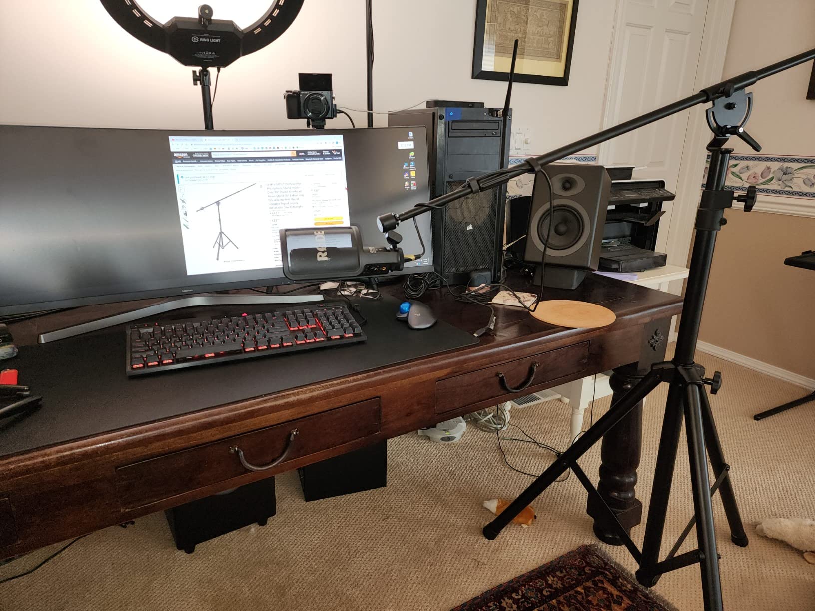 LyxPro SMT-1 Professional Microphone Stand Heavy Duty 93