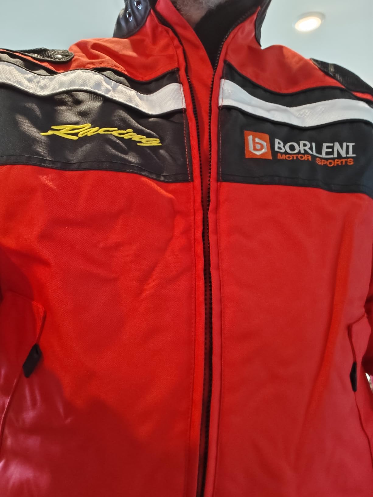 BORLEN Motorcycle Jacket for Men with Armor CE Certified Riding Jacket | Windproof Biker Riding Jacket with Full Body Protection for All-Season Riding Model D-020 customer photo 2