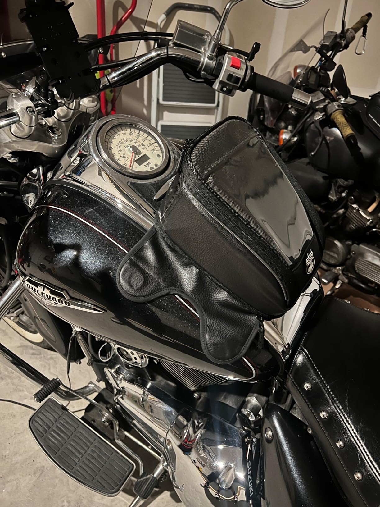 Nelson-Rigg Route 1 Journey Highway Cruiser Magnetic Tank Bag, fits Harley Davidson, Indian, Honda, Yamaha, Suzuki and more customer photo 1