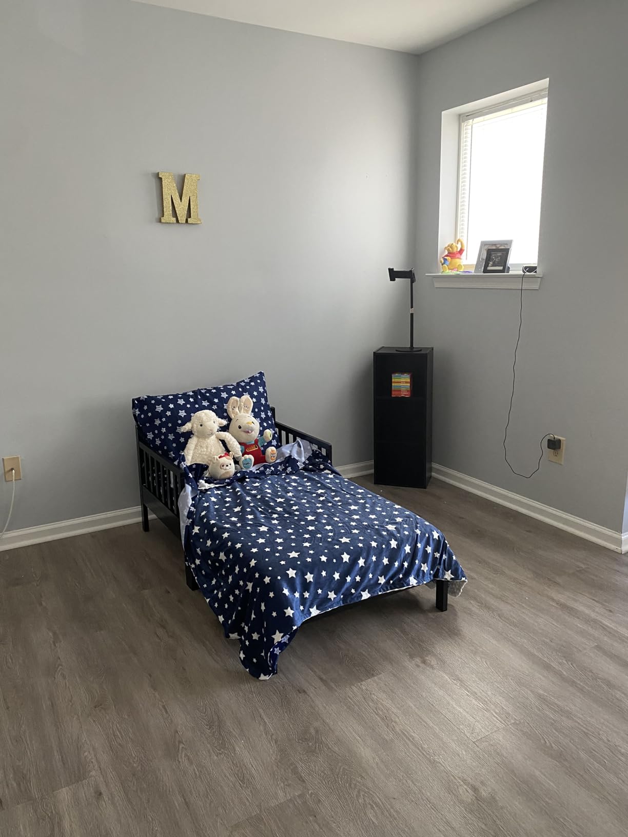 Dream On Me Sydney Toddler Bed, GREENGUARD Gold, Pinewood, Black | Solid Arched Panel, Low to Floor Bed, 2 Safety Guard Rails, Sturdy Wooden Frame, 50 Lb Limit, BSA Verified customer photo 2