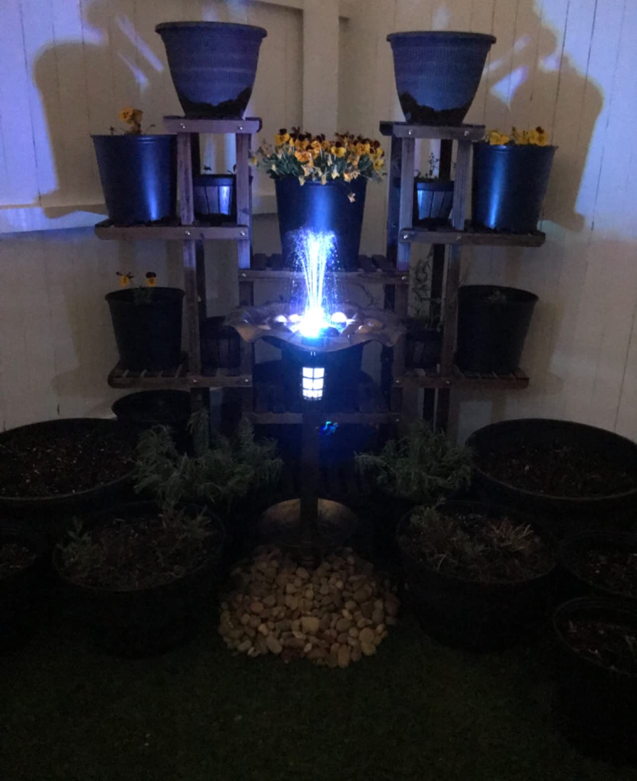 Best Choice Products Outdoor Solar Lighted Pedestal Bird Bath Fountain Decoration w/Planter, Integrated Panel, Scroll Accents for Lawn, Garden - Bronze customer photo 2