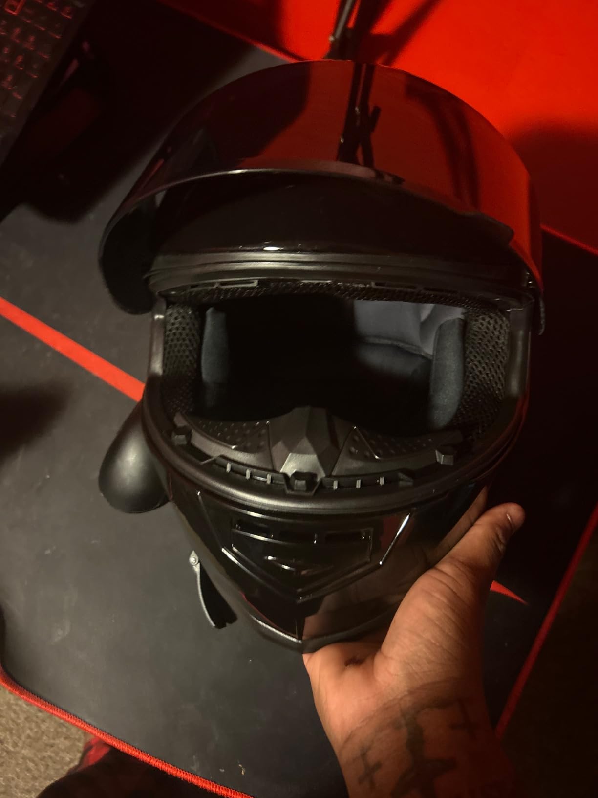 GLX GX11 Compact Full Face Motorcycle Helmet w/ Tinted Visor, DOT customer photo 2