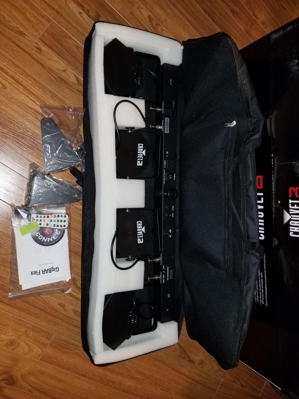 CHAUVET DJ GigBAR Flex 3-in-1 Pack-n-Go LED Lighting Effect System with 2 LED Derbys, LED Quad-color Pars, and Strobes customer photo 1