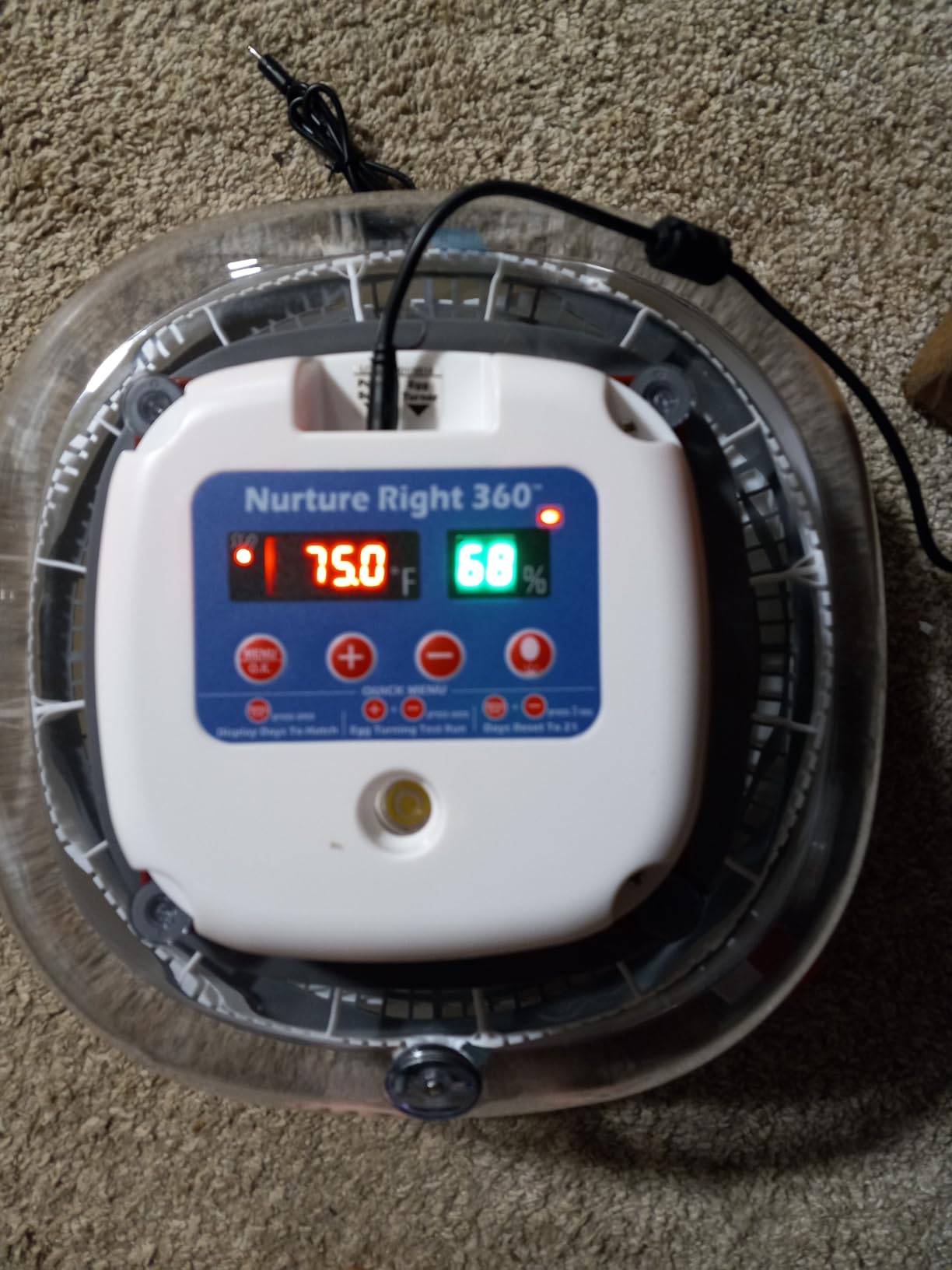 Harris Farms Nurture Right Egg Incubator with Auto Turner, Holds 22 Eggs customer photo 2