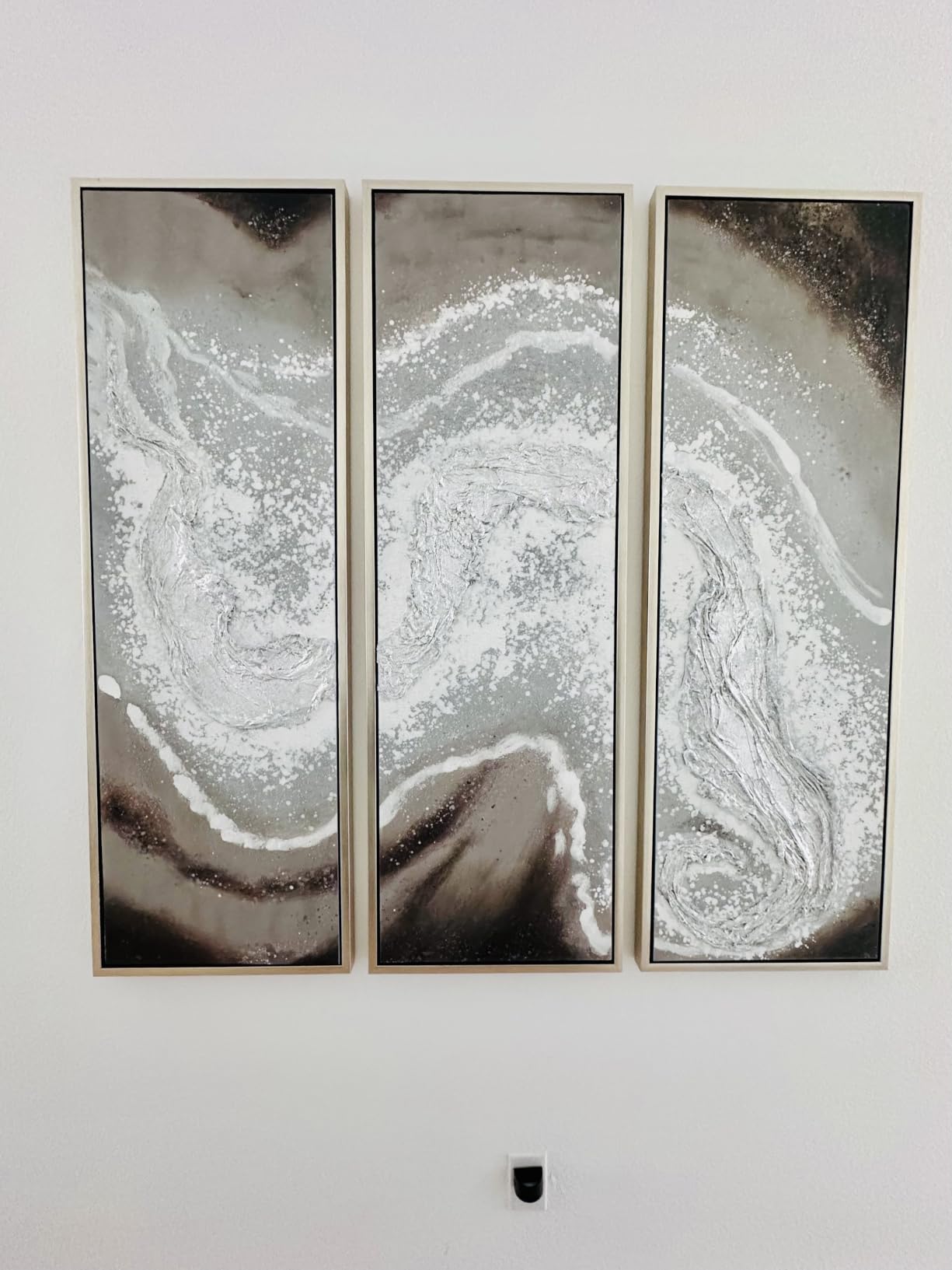 Empire Art Direct Gold Wall Art Textured Hand Painted Canvas by Martin Edwards, Triptych, 48