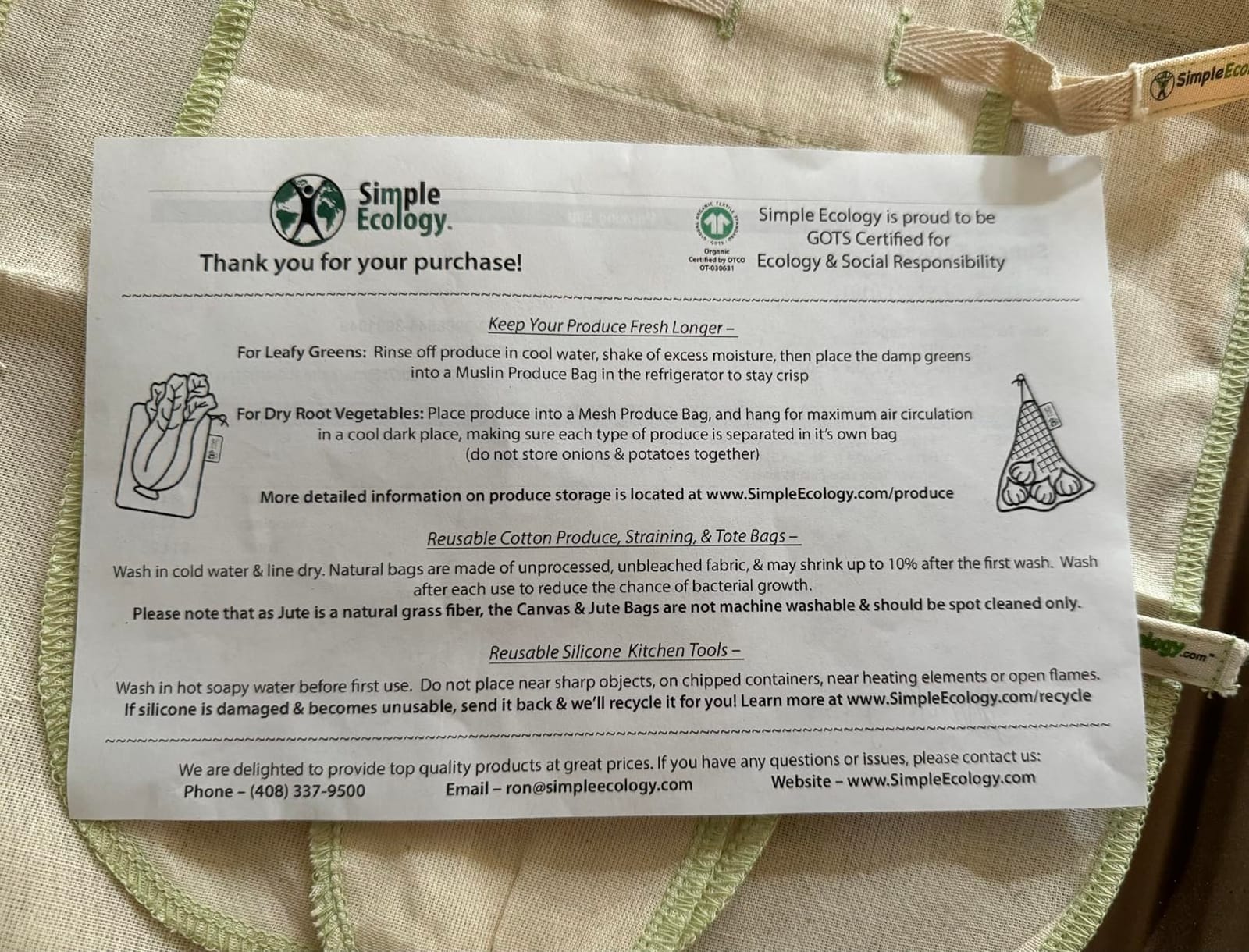 Simple Ecology Organic Cotton Fine Mesh Muslin Straining Bags - Reusable, 100% Natural, Microplastics-Free Nut Milk Filters (Large 2 Pack) for Almond Milk, Cold Brew & Juice customer photo 2