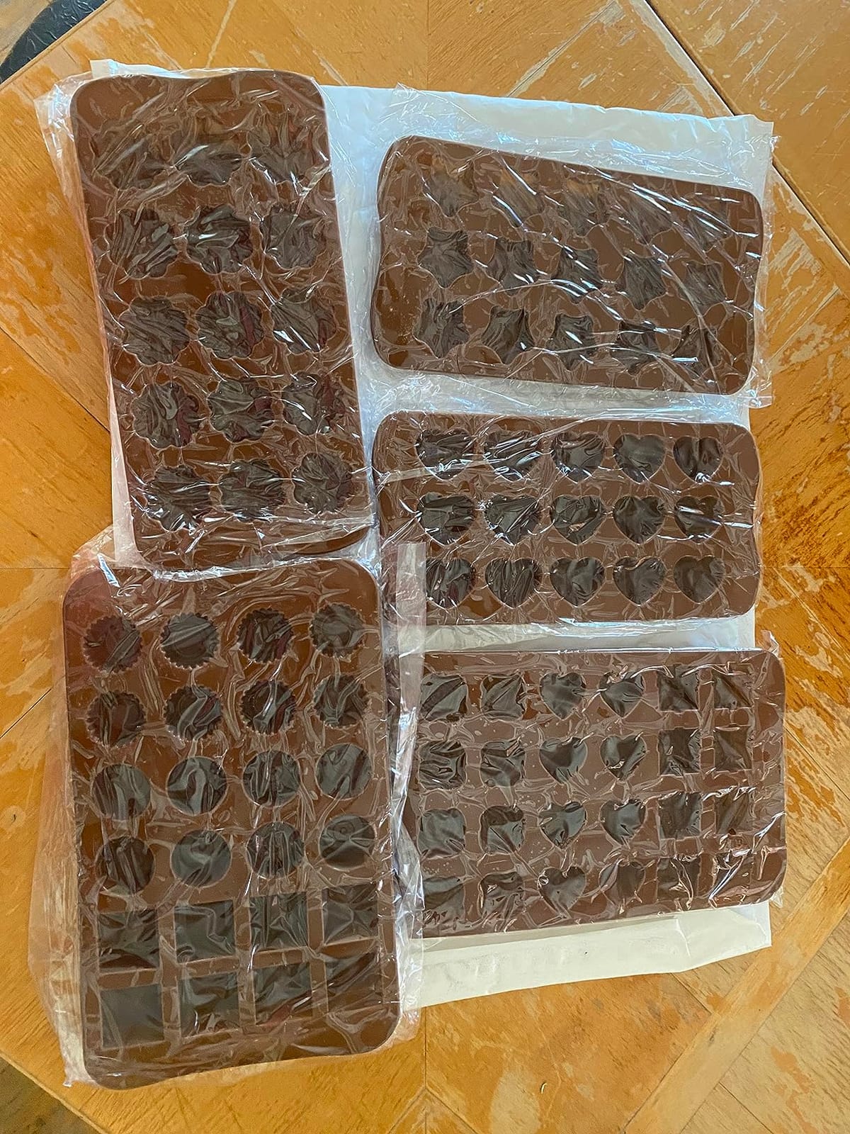 JOERSH Silicone Chocolate Mold Set, 5Pcs, 93-Cavity | Non Stick, For Candy, Fat Bombs Snacks, Truffles, Candle, Soap, Wax Melts, Square Round Heart Star Flower Shaped customer photo 2