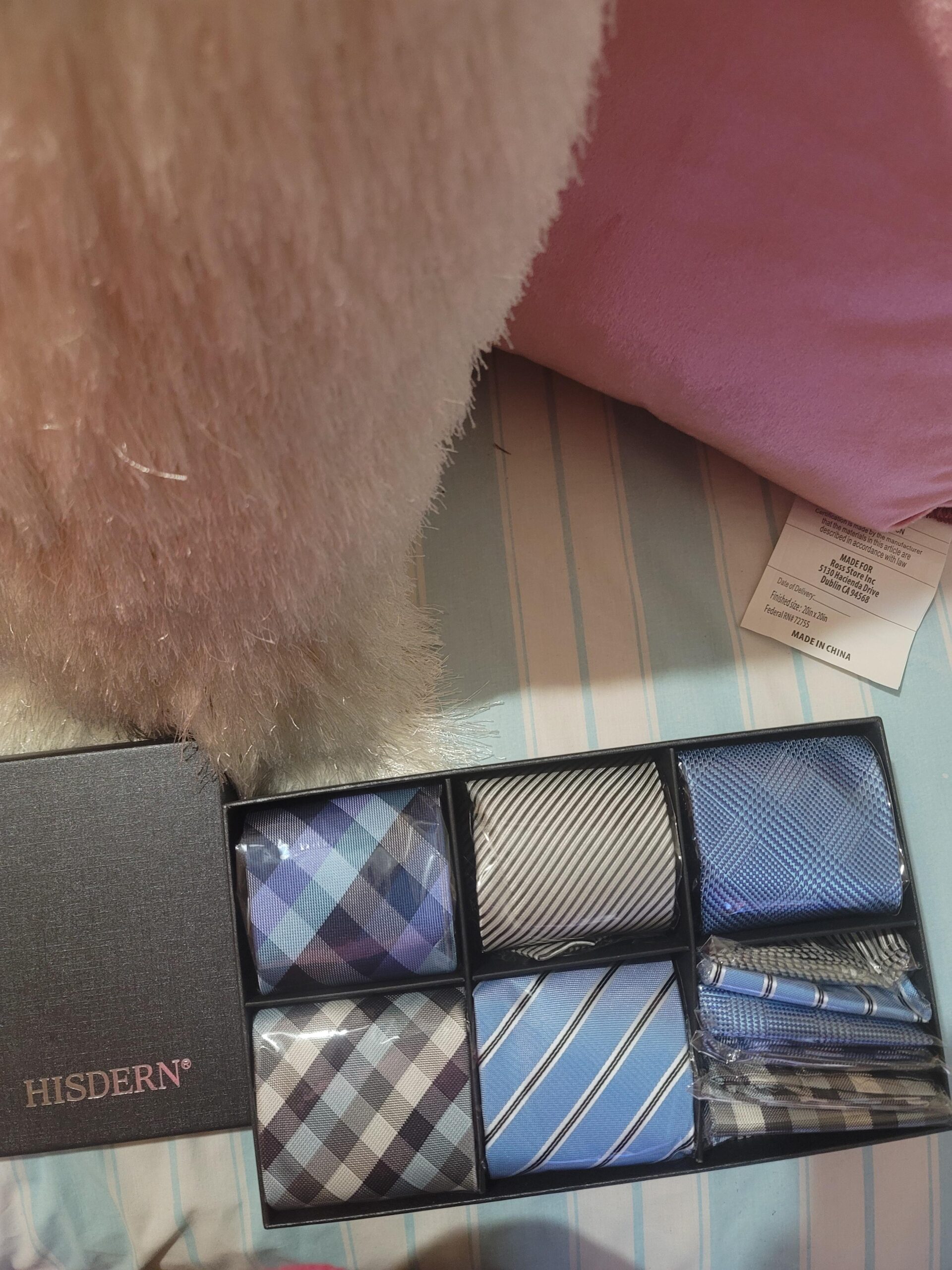 HISDERN Mens Ties Set 5PCS Collection Tie with Pocket Sqaure Formal Business Necktie Present Box Neckties Set for Men customer photo 1