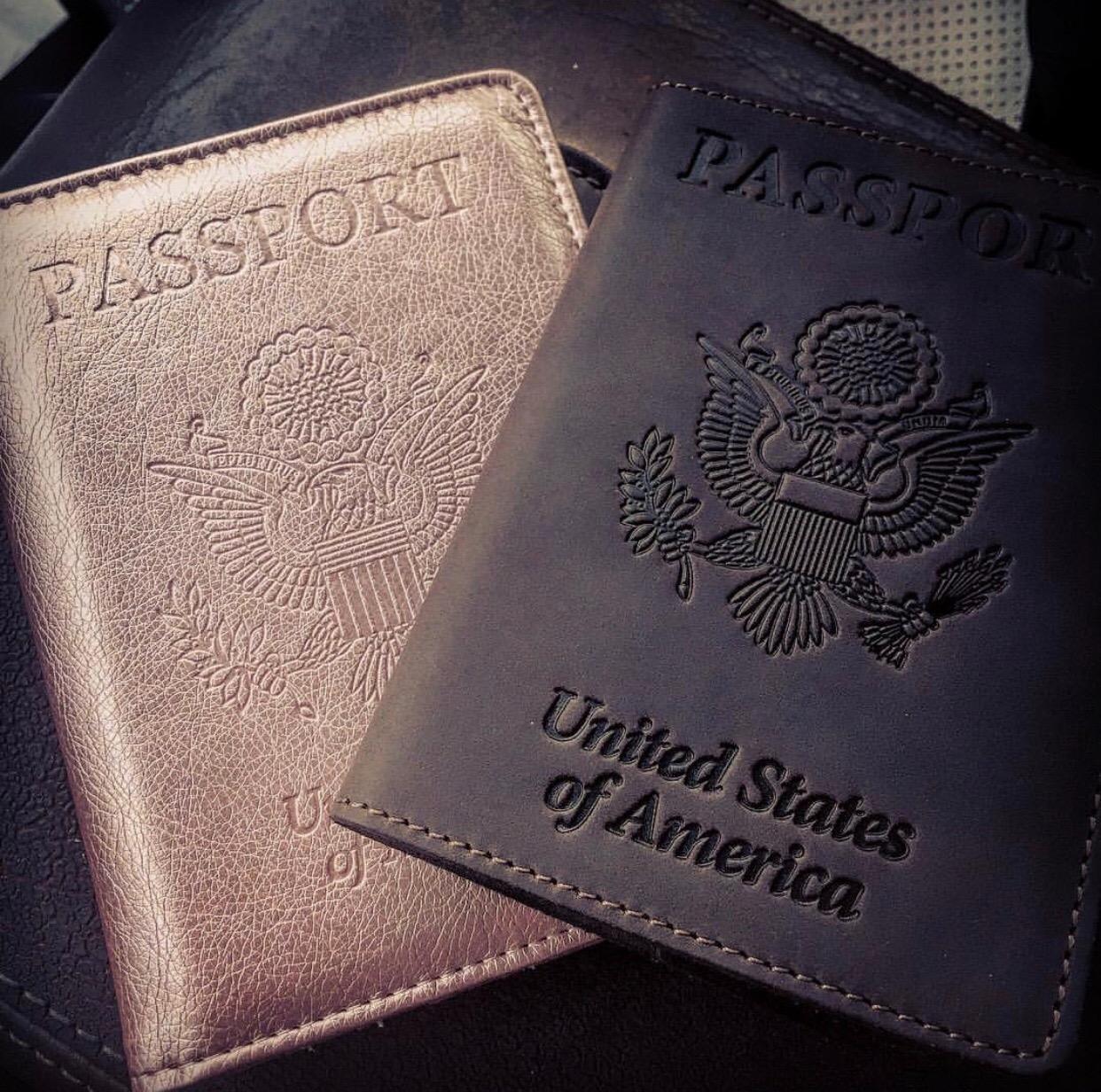 Shvigel US Leather Passport Book Cover - Thin American Travel Passport Holder - Premium International USA Passport Protector Case for Women Men customer photo 1