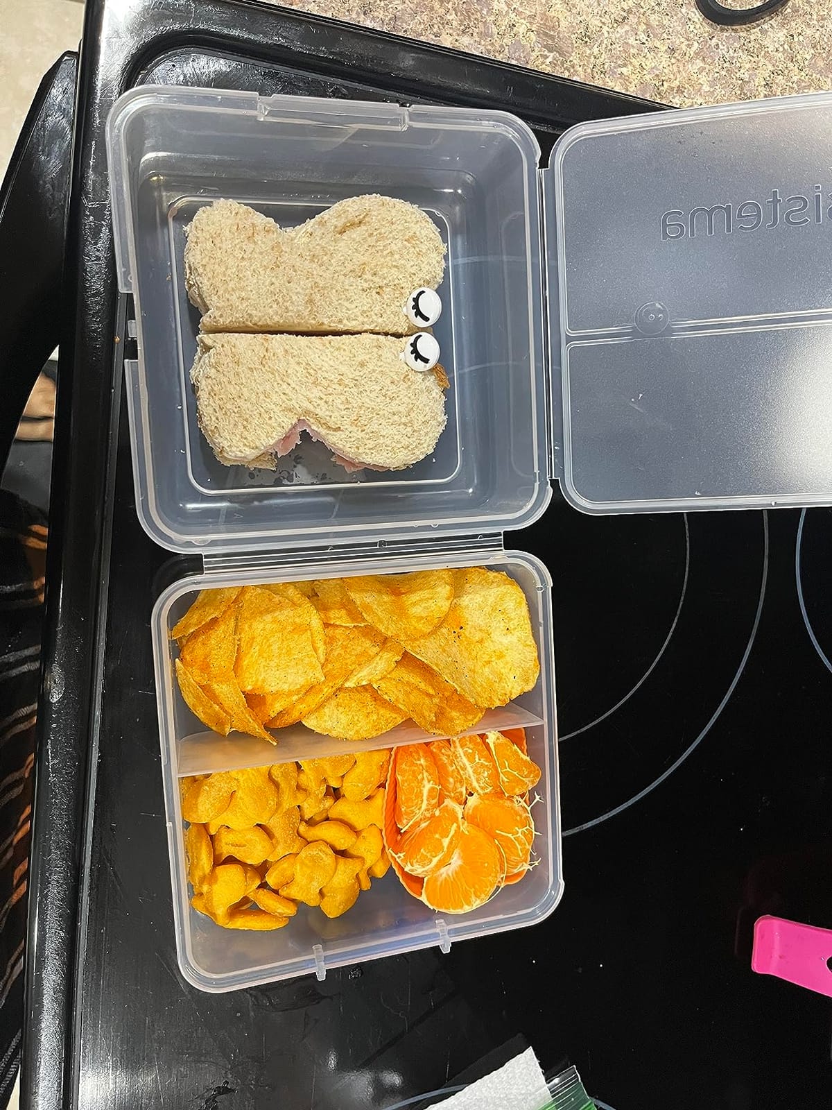 Complete Bento Lunch Box Supplies and Accessories For Kids - Sandwich Cutter and Bread Crust Remover - Mini Vegetable Fruit cookie cutters - Silicone Cup Dividers - Food Picks and FREE Lunch Notes customer photo 2