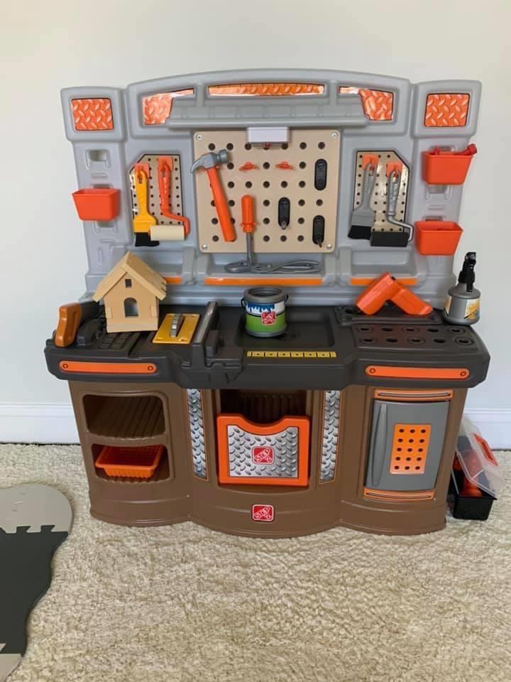 Step2 Big Builders Pro Workshop for Kids, Indoor/Outdoor Tool Bench for Children, Interactive Play with Sounds, Includes 45 Piece Toy Accessory Kit customer photo 2