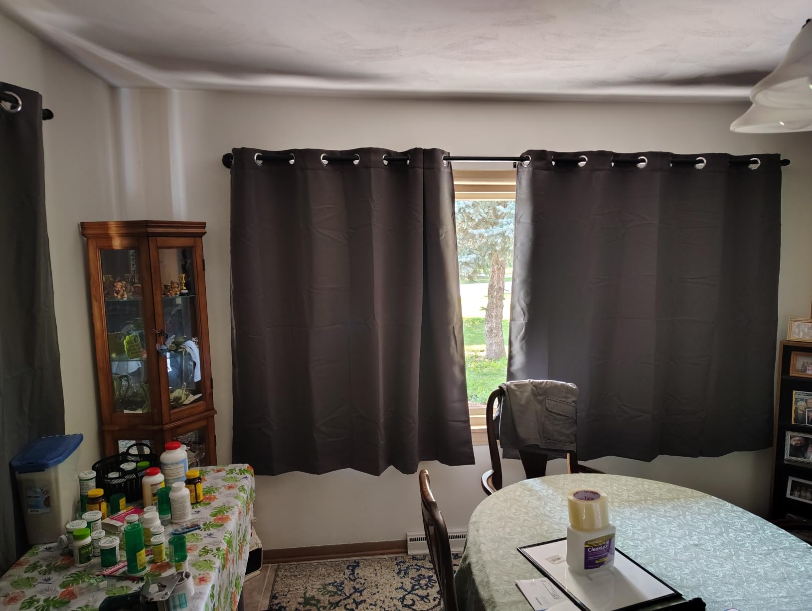 NICETOWN Grey Full Shade Curtain Panels for Dining Room 52x84 in 2 Panels | Thermal Insulated Energy Smart Noise Blocking Out Blackout Drapes, Lined for Privacy, Energy Efficient for Guest Room Office customer photo 1