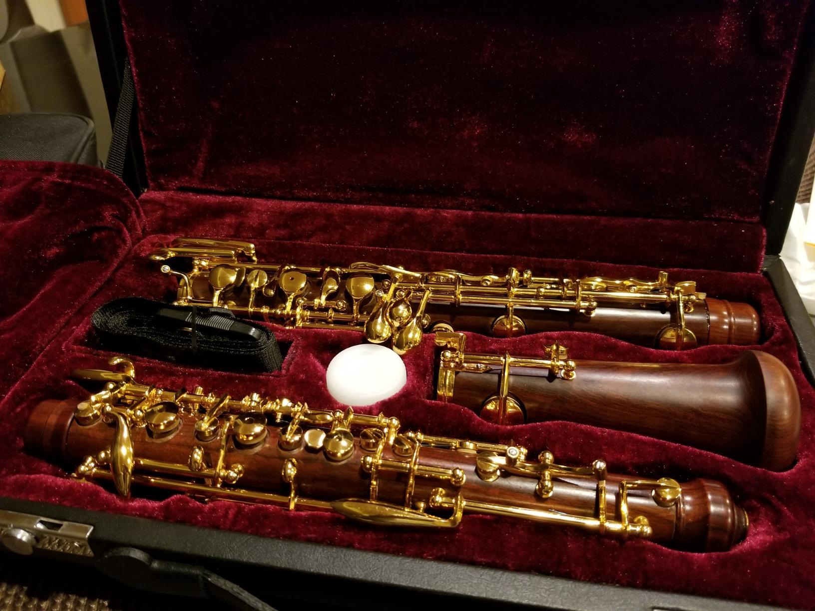 Yinfente Professional Oboe Gold Plated Rosewood C Key Left F Resonance Semi-Automatic Woodwind Instrument With Oboe Accessories customer photo 1
