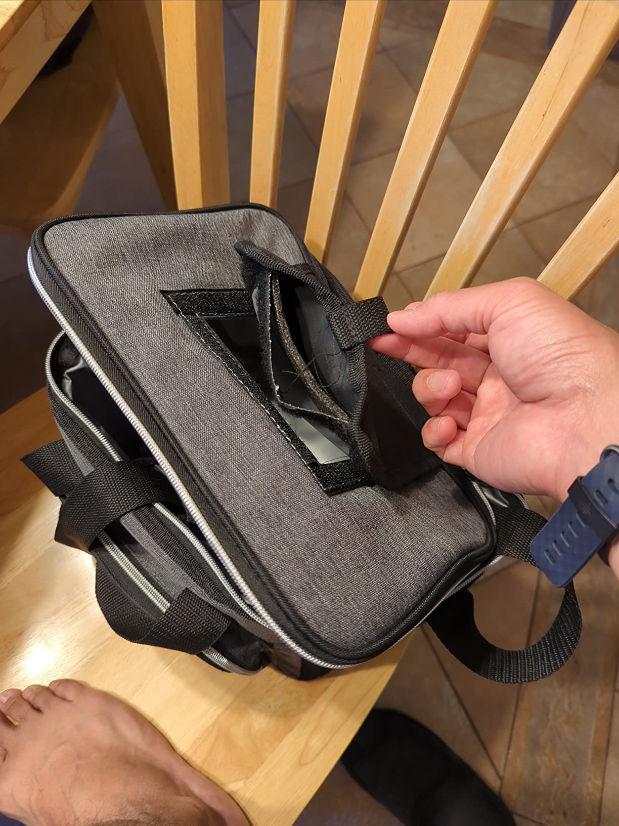 OPUX Soft Cooler Bag, Insulated Collapsible Lunch Cooler Bag for Men Work Camping Beach Travel, Portable Soft Sided Leakproof Waterproof Large Lunch Bag Box with Shoulder Strap 18 Cans, Heather Navy customer photo 2