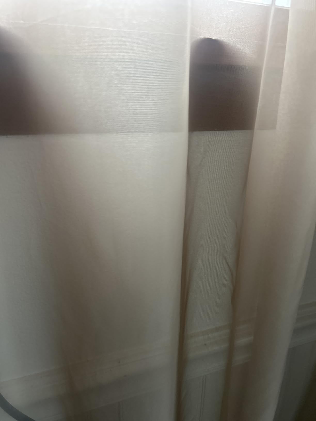 MIULEE 2 Panels Solid Color White Sheer Window Curtains Elegant Window Voile Panels/Drapes/Treatment for Bedroom Living Room (54 X 84 Inches White) customer photo 1