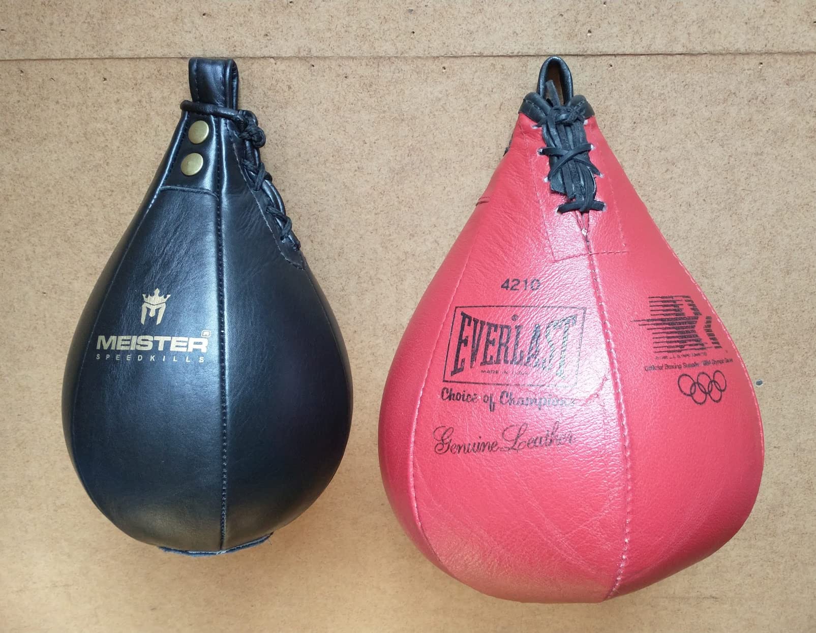 Meister SpeedKills Leather Speed Bag with Lightweight Latex Bladder | Hand-stitched and gyro-balanced for true rebounds, 100% genuine cowhide leather, lightweight SpeedKills bladder customer photo 2