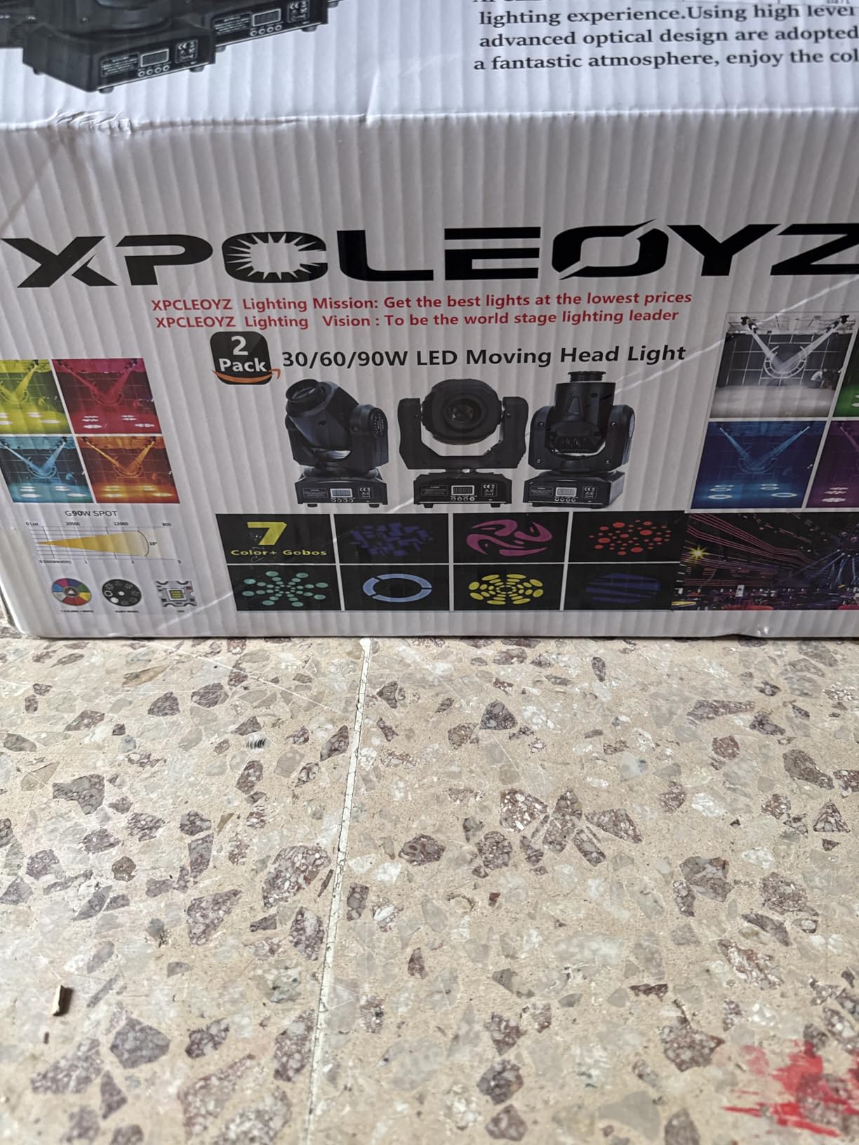 60W DJ Lights Moving Head Lights DMX512 Stage Lights | 8 Gobos & 8 Colors, 11 CH, 540 deg Pan & 270 deg Tilt, Sound Activated, Compact DJ Lighting for Weddings, Parties, and Stage Events customer photo 2
