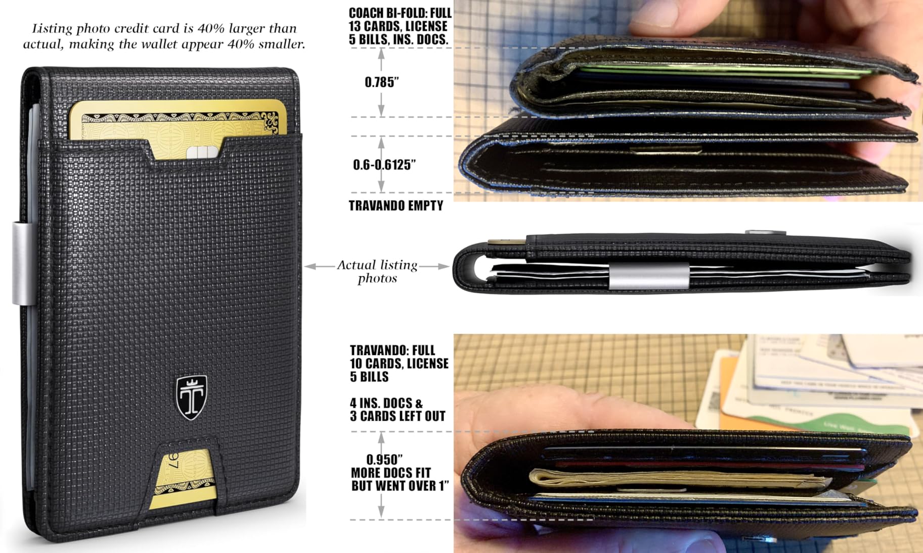 TRAVANDO Mens Wallet with Money Clip AUSTIN RFID Blocking Bifold Credit Card Holder for Men with Gift Box customer photo 2